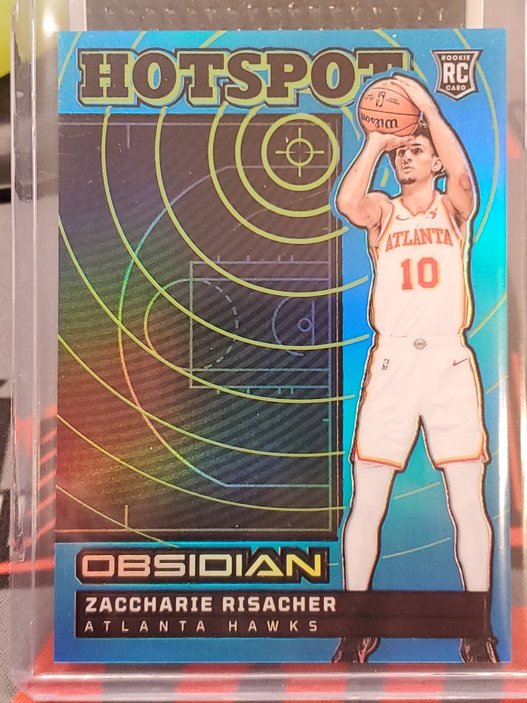 ZACCHARIE RISACHER 2024-25 OBSIDIAN HOTSPOT ROOKIE BLUE FLOOD RC /30