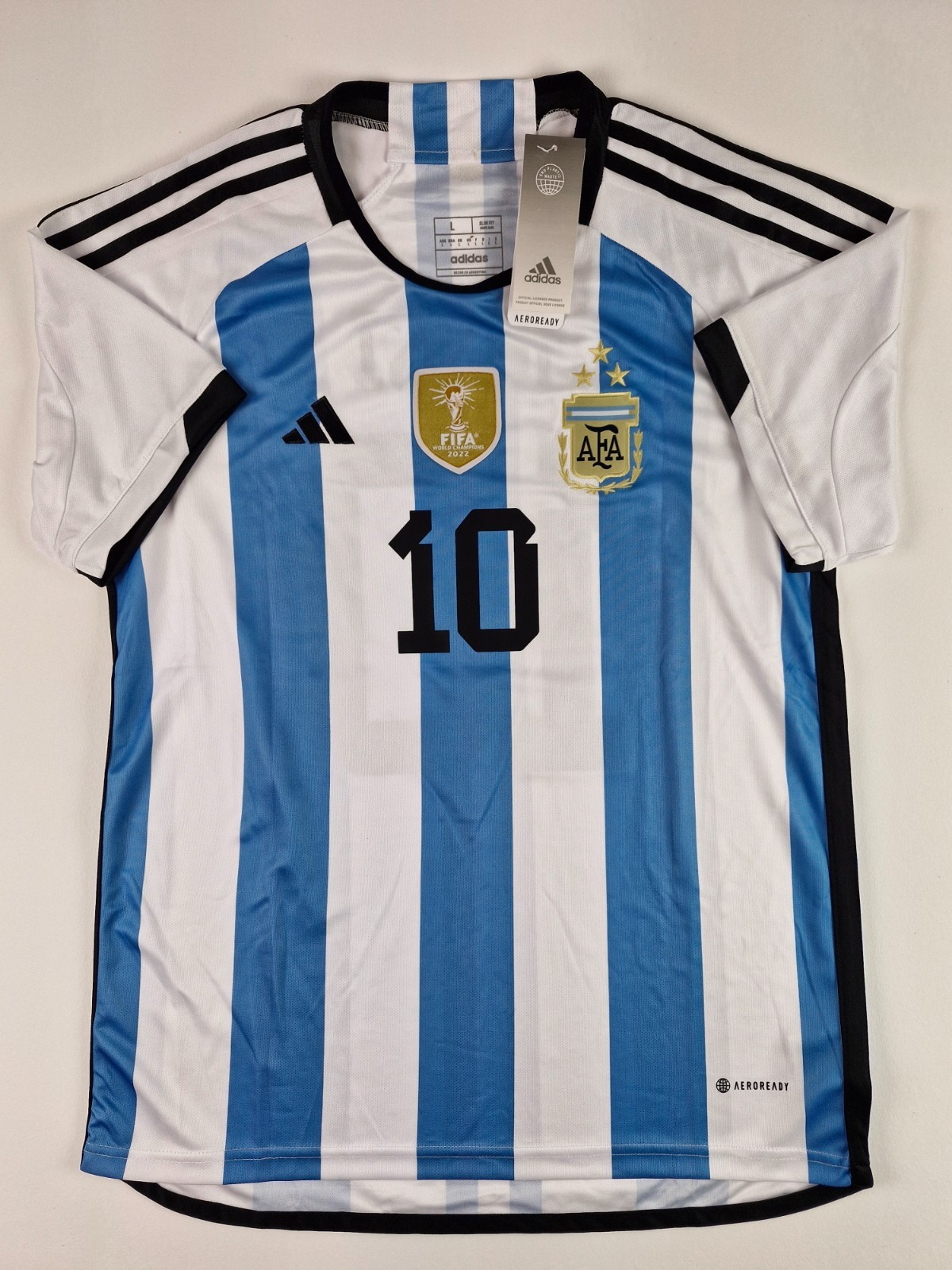 Lionel Messi Argentina Qatar FIFA 2022 hand-signed +COA Free shipping worldwide
