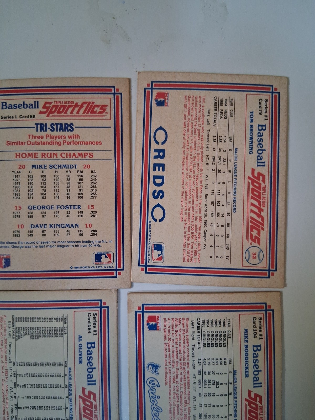 Sportflics Triple Action Series 1 Baseball Hologram Cards