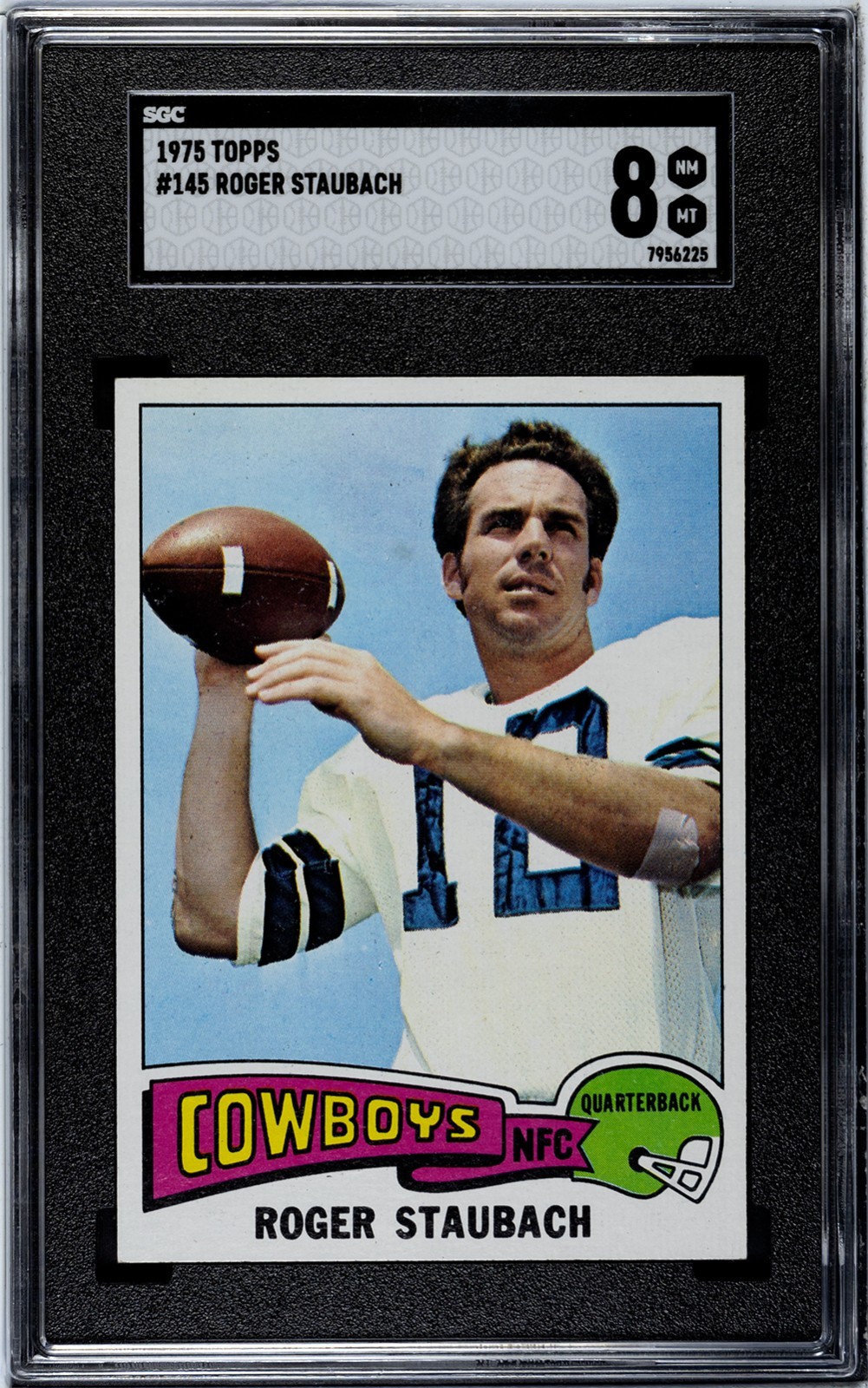 1975 Topps #145 Roger Staubach SGC 8 NM-MT QB Dallas Cowboys HOF
