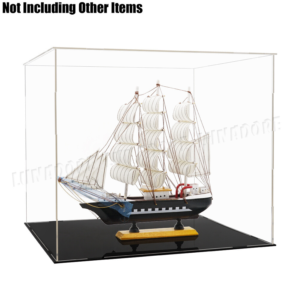 Large Acrylic Display Case Glass Box 16″ Wide for Ball Helmet Collectibles Model