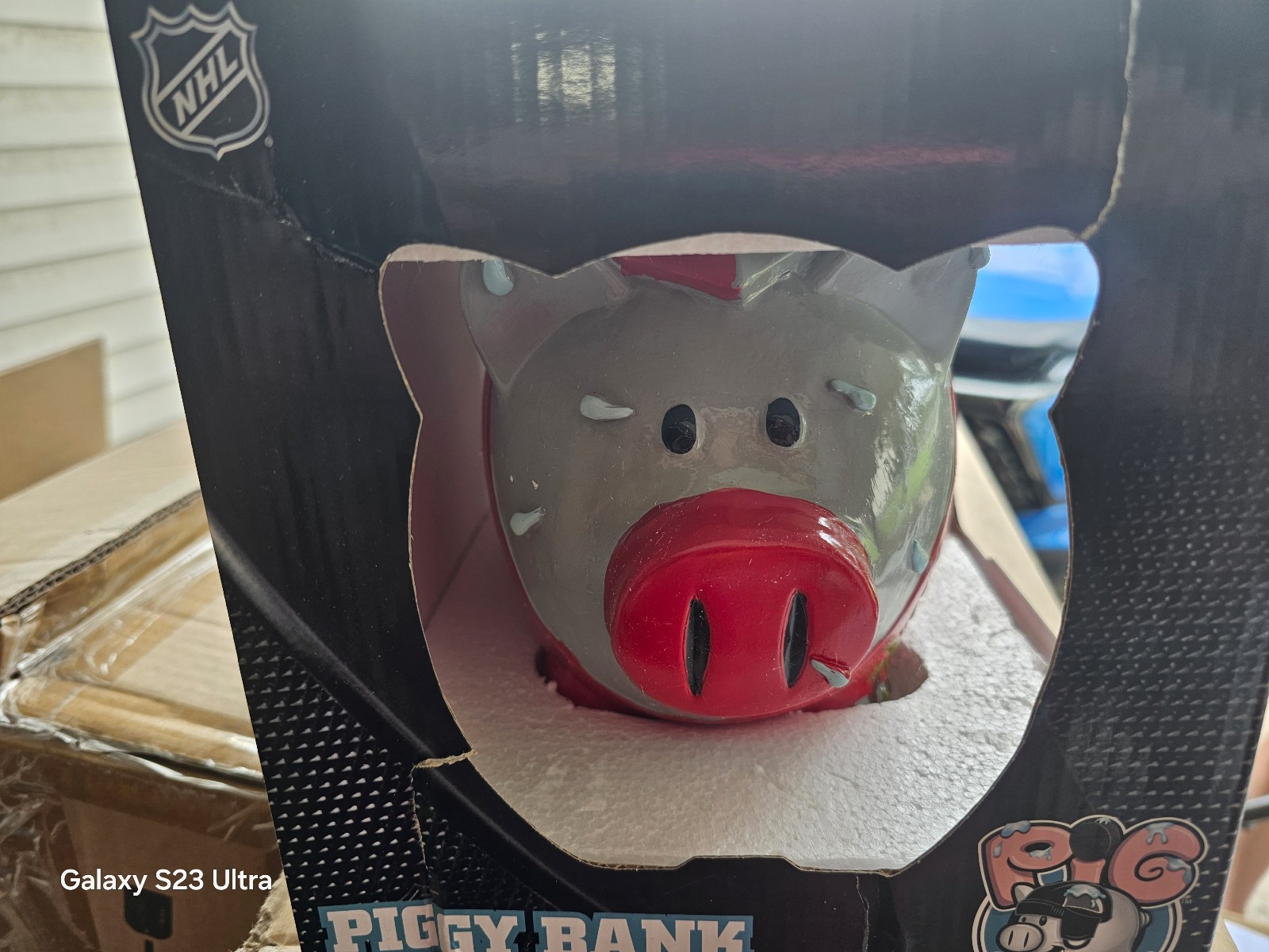 CAROLINA HURRICANES PIGGY BANK NHL HOCKEY NEW IN BOX LARGE SIZE