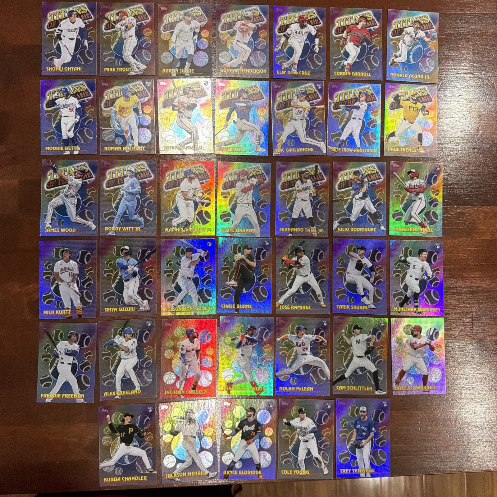 2026 Topps Series 1 & 2 Titans Of The Game Complete Set Of 40 Cards