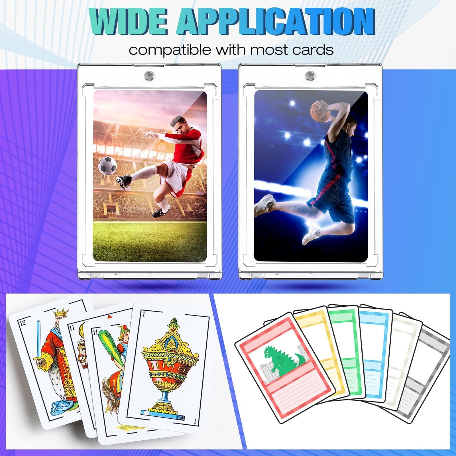 30 Pcs Magnetic Card Holders – Clear Protectors for Thick Baseball, Football, Ho