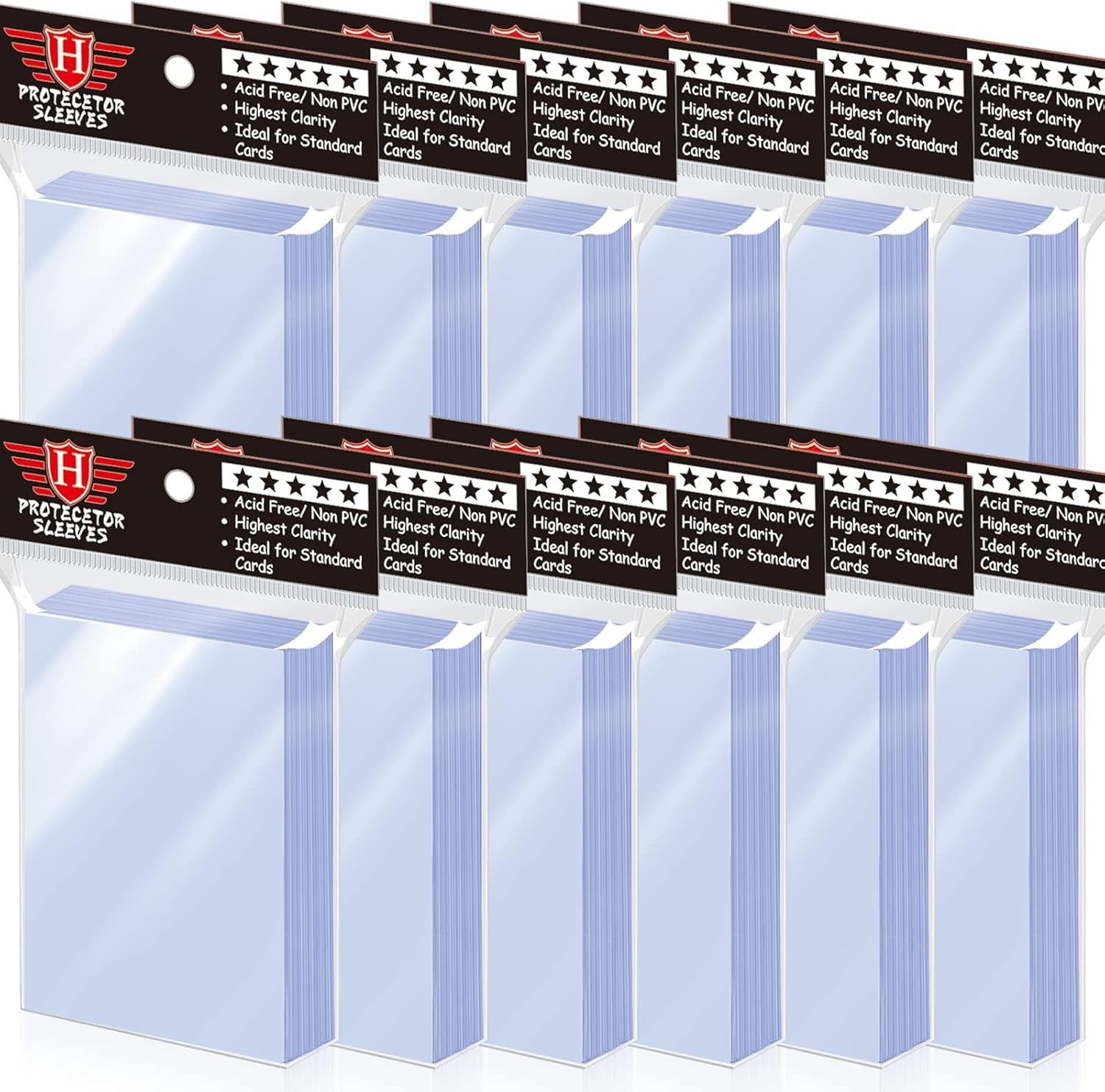 1200 Count Clear Penny Card Sleeves for Trading Cards, Plastic Soft Card Slee…