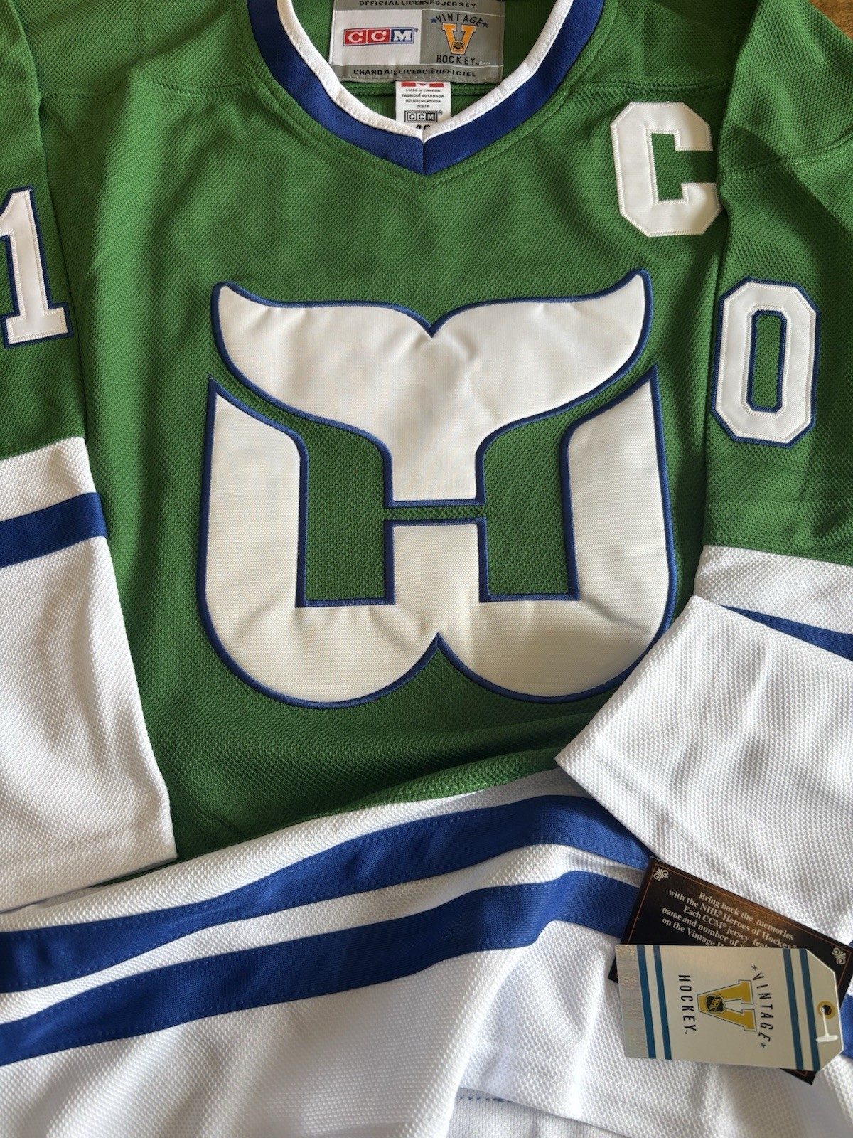 Ron Francis Hartford Whalers Green 1986 NHL Jersey Size 50 Large Mens