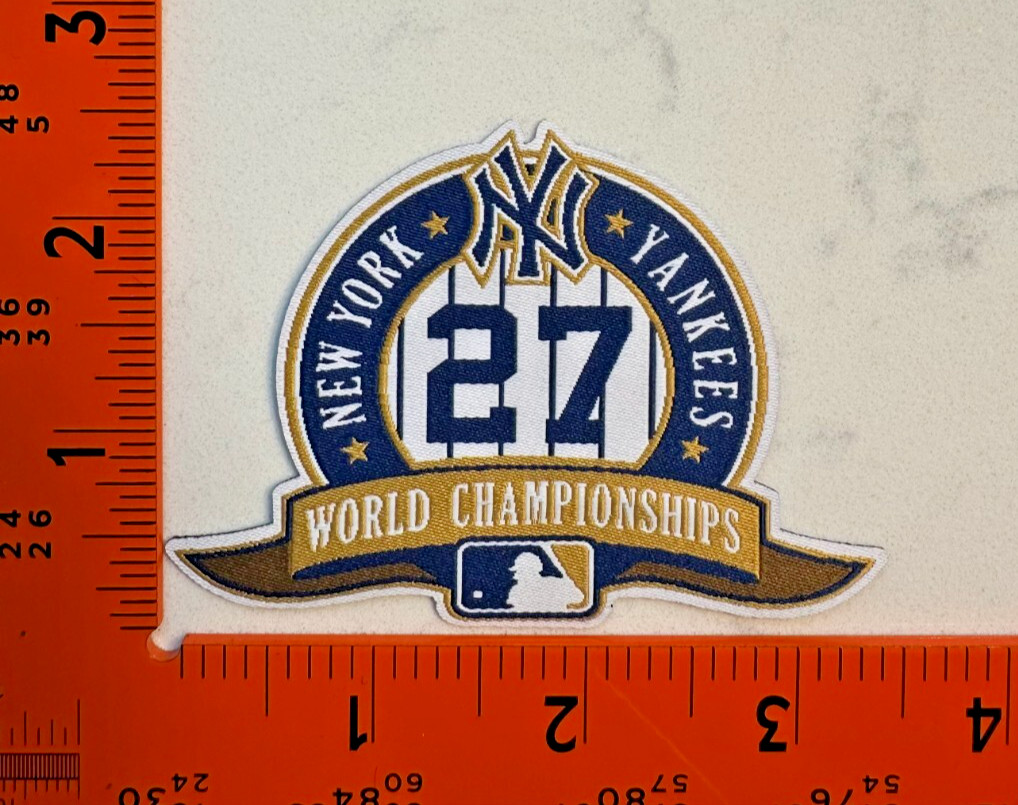 New York Yankees 27 Championships Patch – World Series Legacy – Iron-On Badge