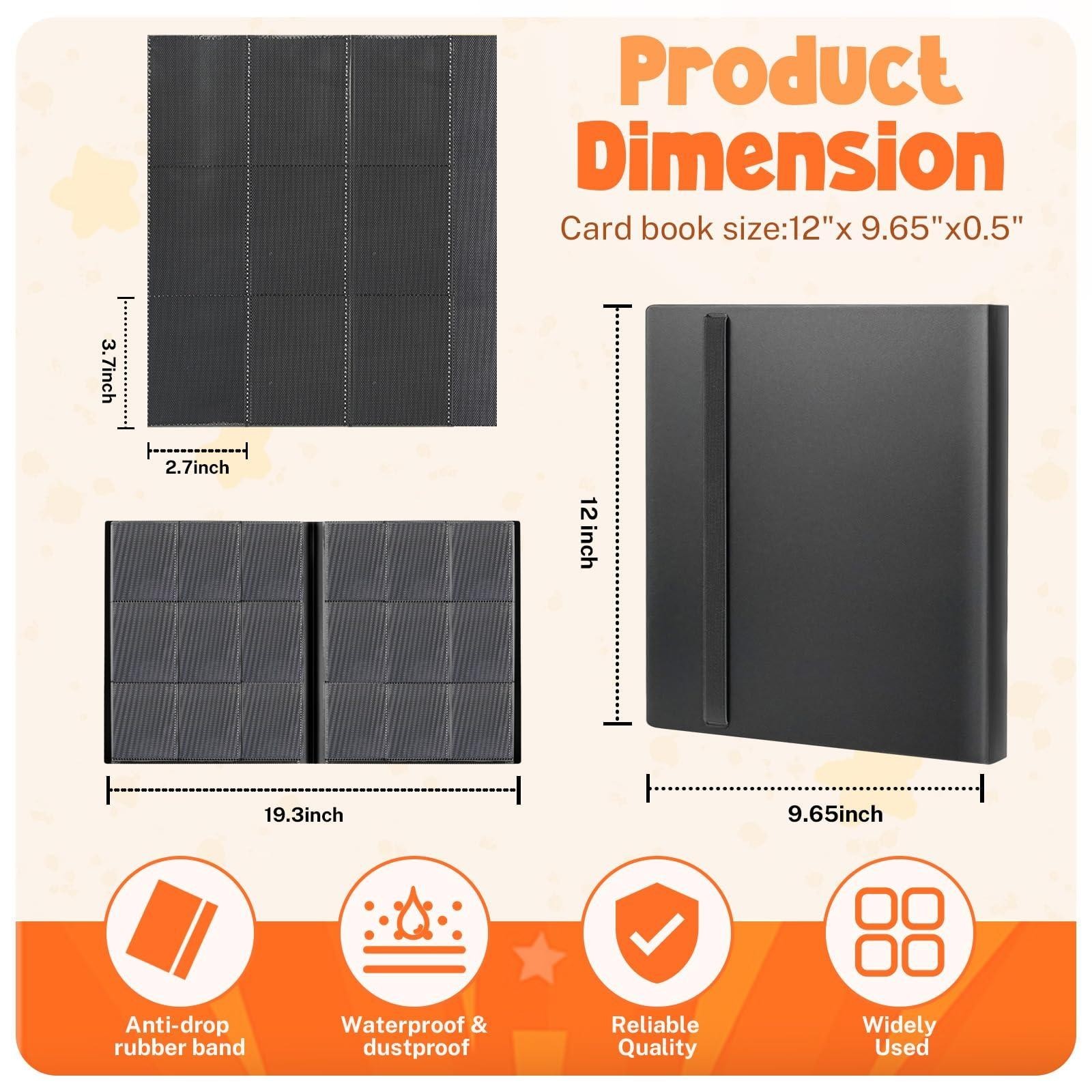 9 Pocket Trading Card Binder – 360 Card Album for MTG TCG Baseball Sports Cards.