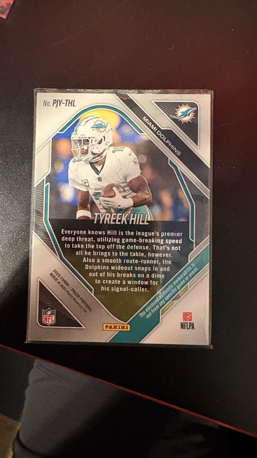 Panini 2025 Prizm Premier Jerseys Tyreek Hill Miami Dolphins Memorabilia PJY-THL