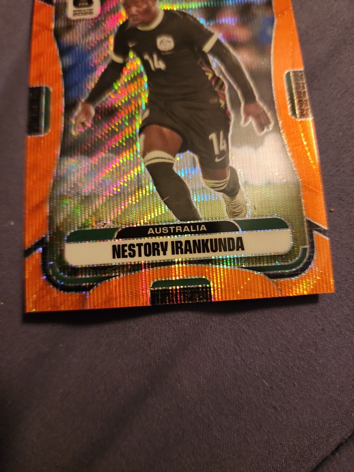 2026 Prizm FIFA World Cup #137 Nestory Irankunda Australia RC Orange Wave /125