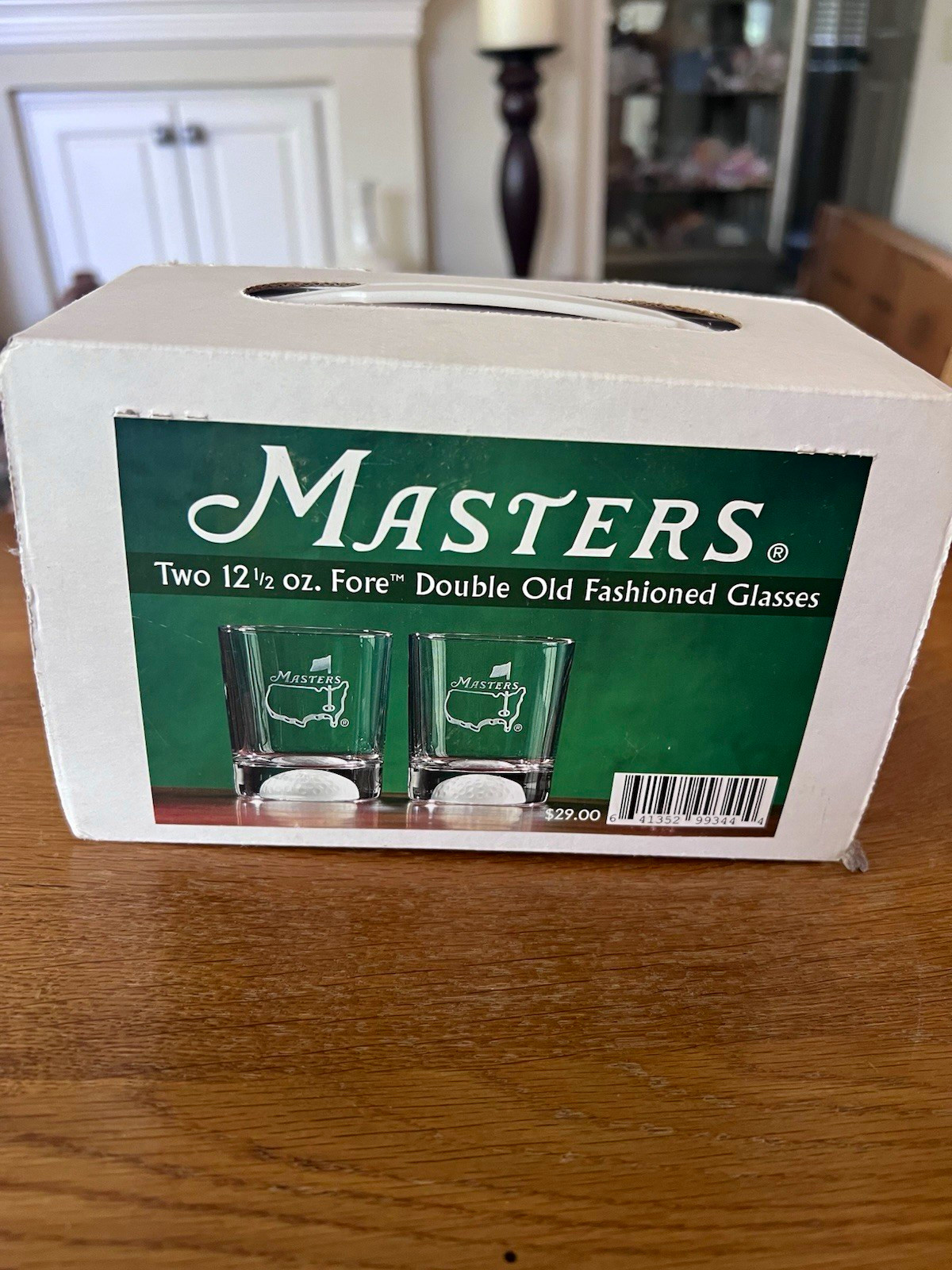 Masters Clear Set of 2 12.5 oz Fore Double Old Fashioned Glasses Golf