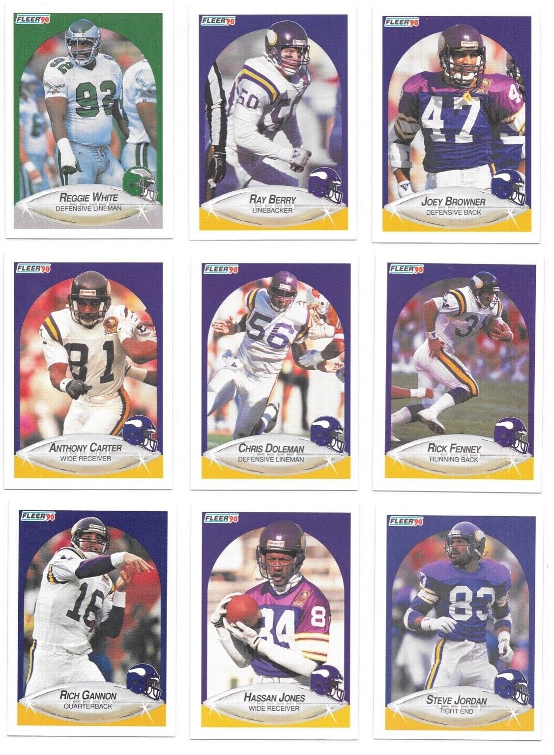 1990 Fleer Football Trading Cards / Choose #s 1 – 250 / mb39