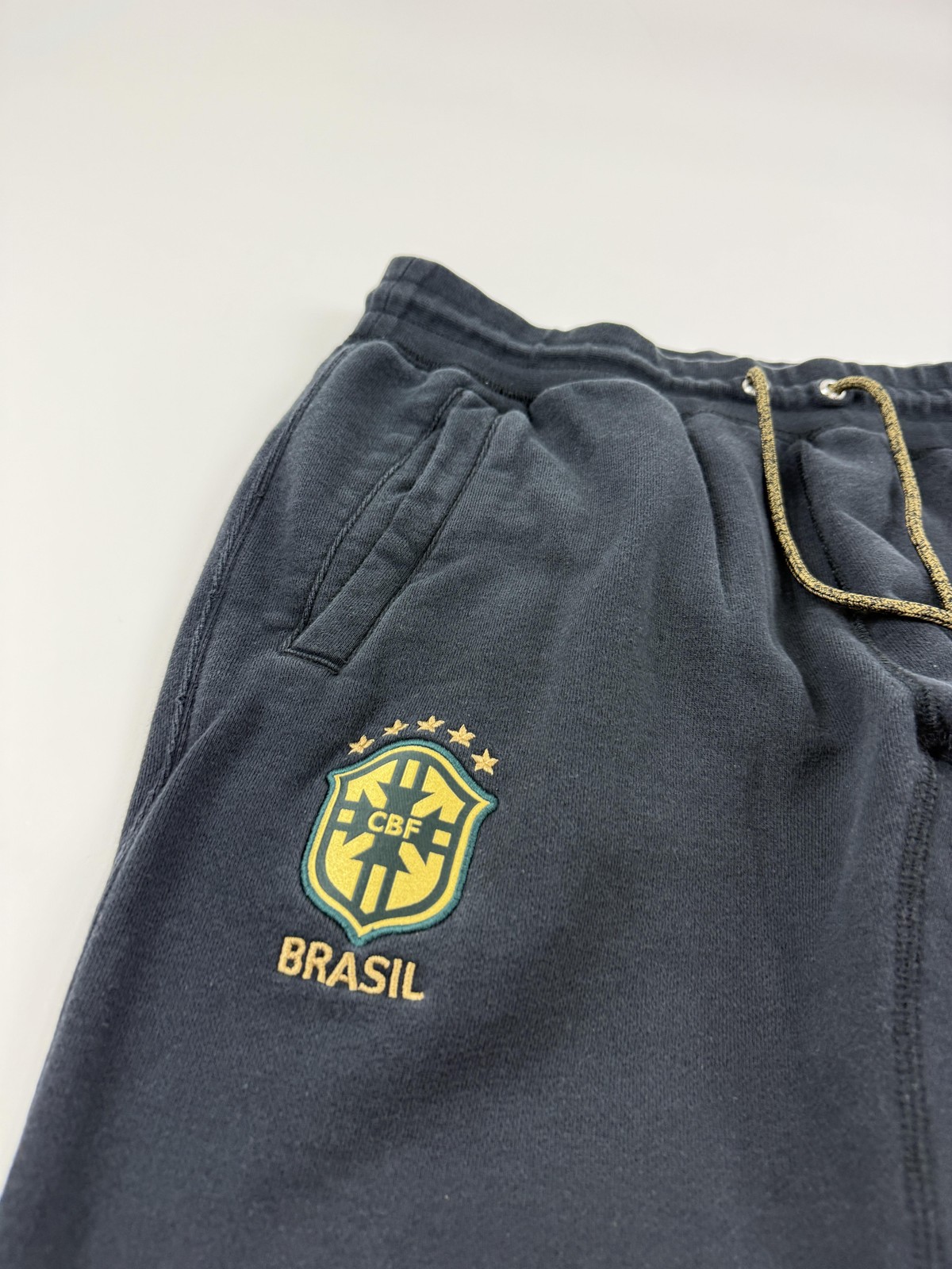 Brazil Pants Mens Medium Black Soccer Football Nike CBF Sweatpants Joggers