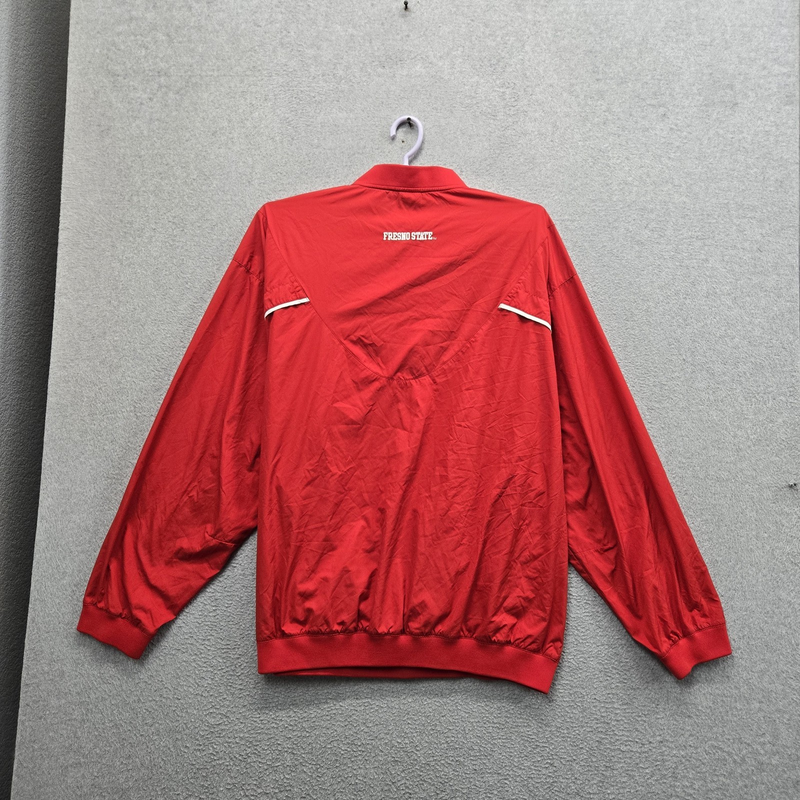 Fresno State Bulldogs Men Jacket XXL Red Embroidered Nike Logo Quarter Zip
