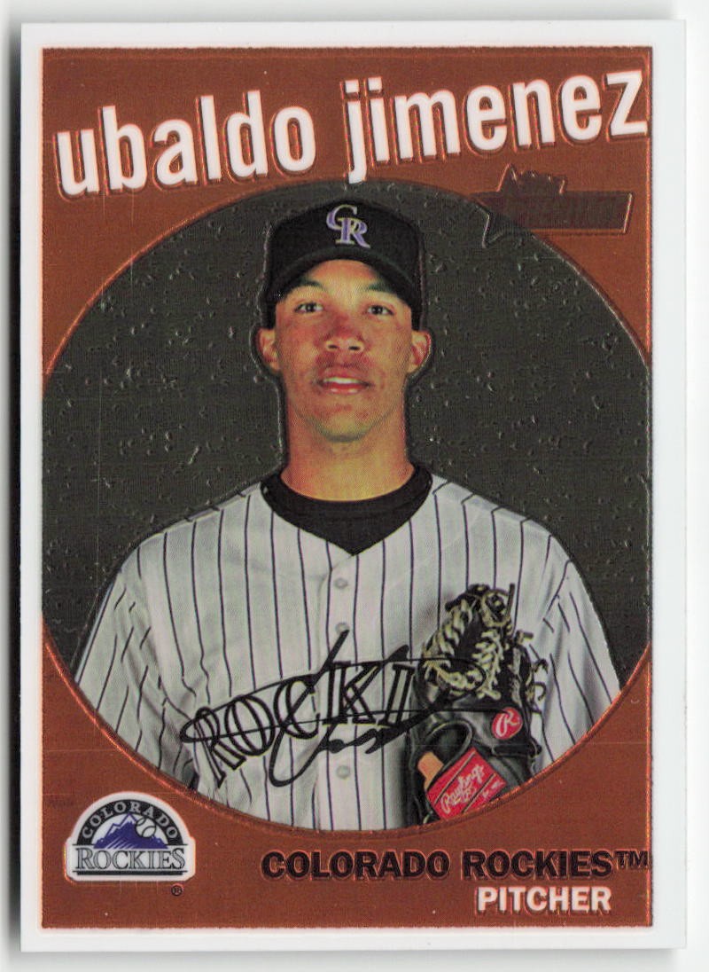 2008 Topps Heritage #C77 Ubaldo Jimenez Chrome #/1959