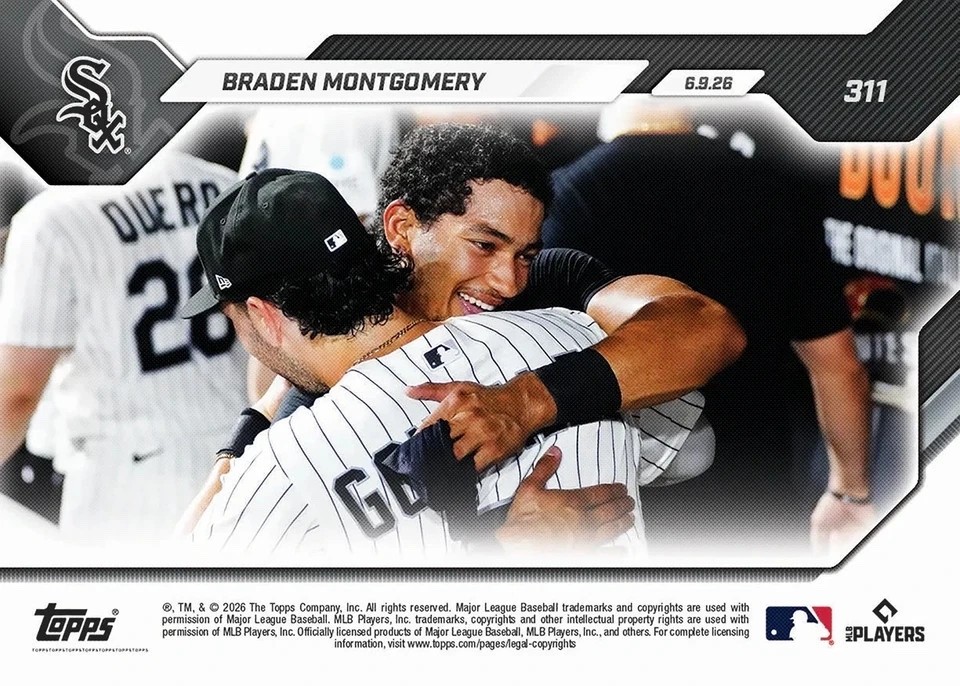 BRADEN MONTGOMERY 2026 MLB Topps NOW #311 Call Up Chicago White Sox – Presale