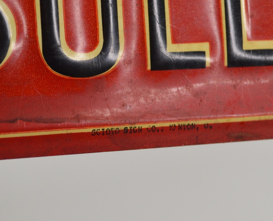 Vintage University of Georgia Bulldogs License Plate Scioto Sign Uga Eat Em Up