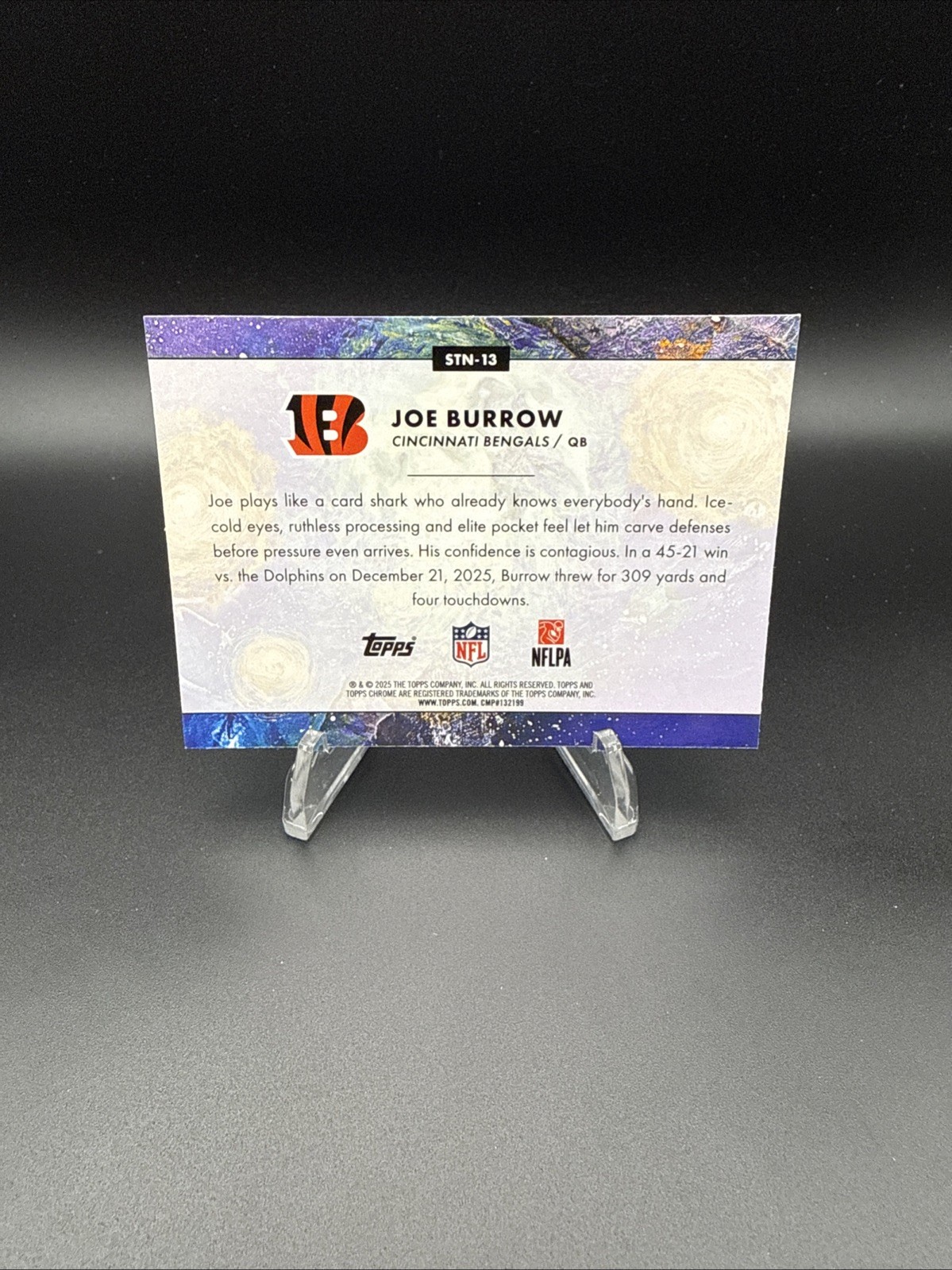 2025 Topps Cosmic Football JOE BURROW Stars In The Night SP 💥 Bengals