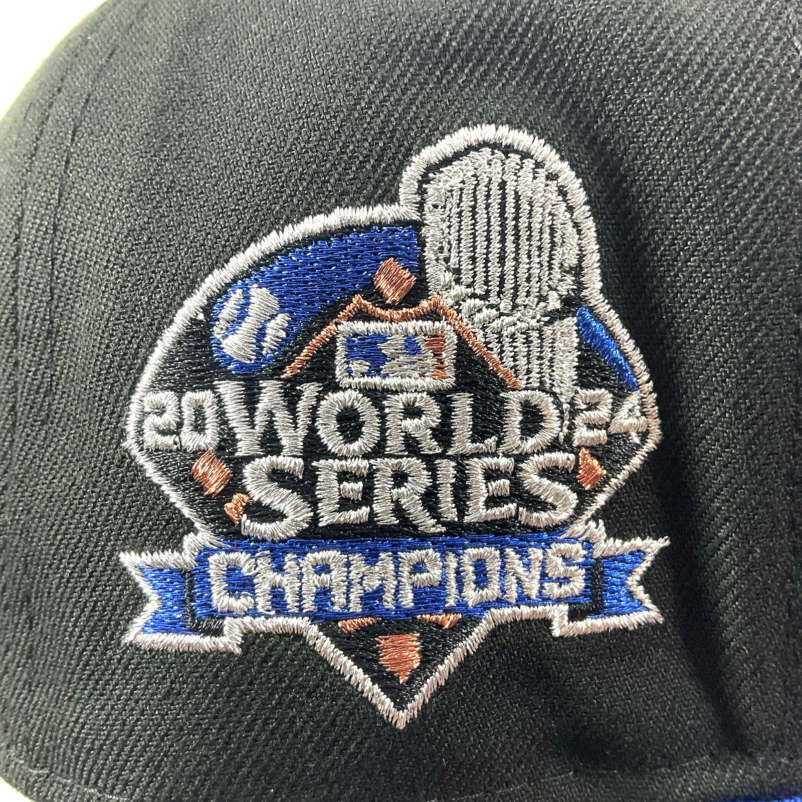 New Era LA Dodgers Exclusive Black Blue Metallic 9FIFTY A-Frame Snapback Hat Cap