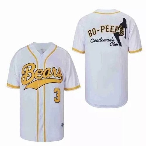 Bears #3 Bad News Kelly Leak Bo Peep’s Baseball Jersey Bo Peep Gentleman’s Club