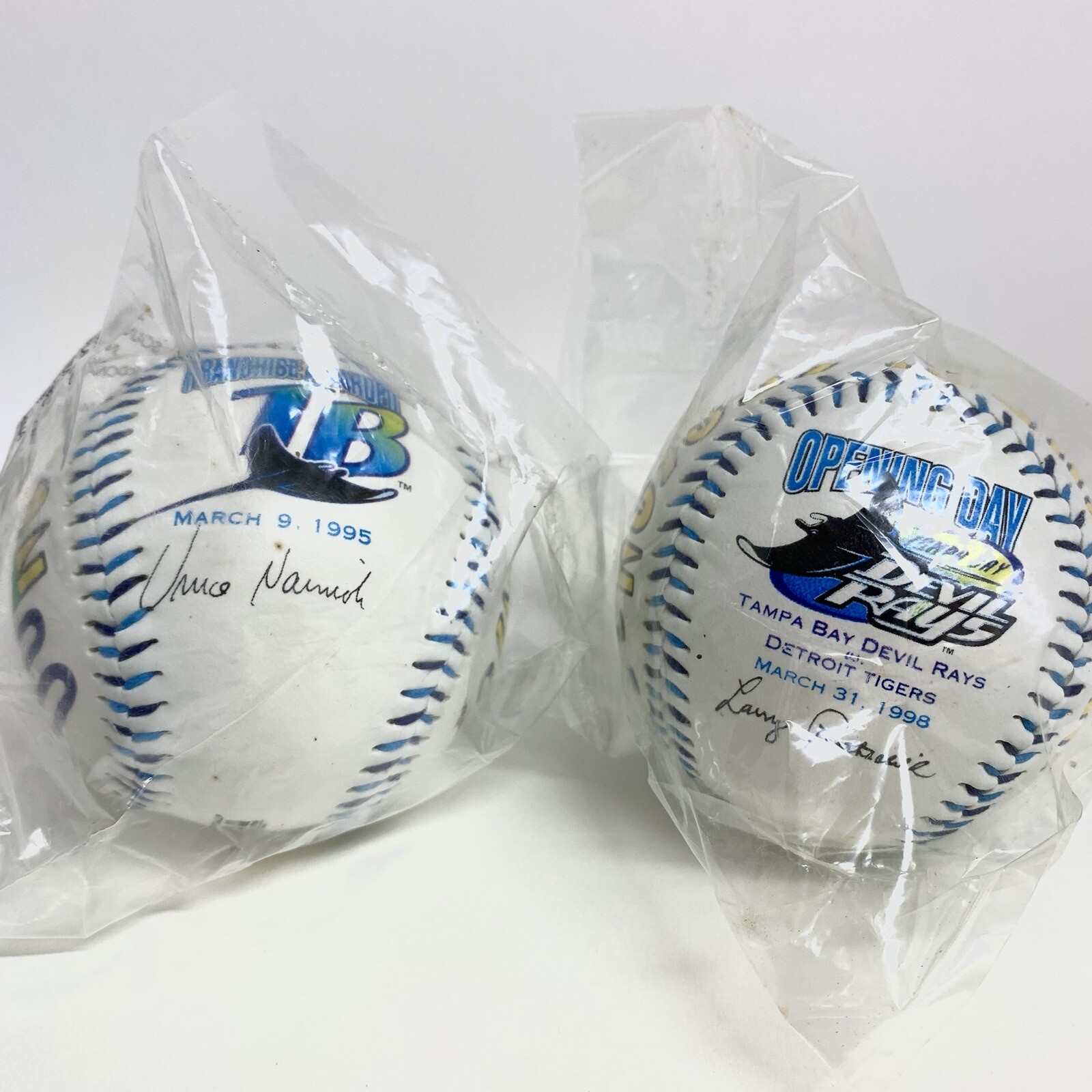 3x Complete Sets of 1998 Tampa Bay Devil Rays McDonalds Baseballs w/ Stands