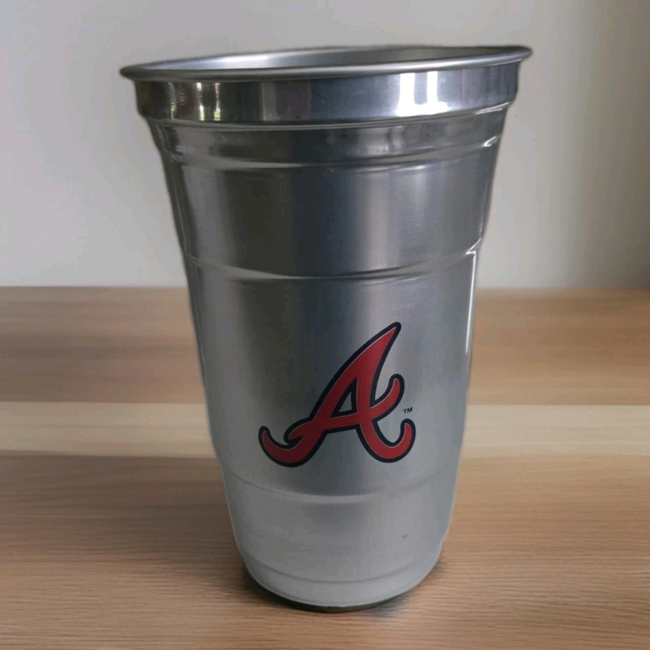 Atlanta Braves 22 oz Aluminum Souvenir Cup “A” Logo Tomahawk NEW UNUSED