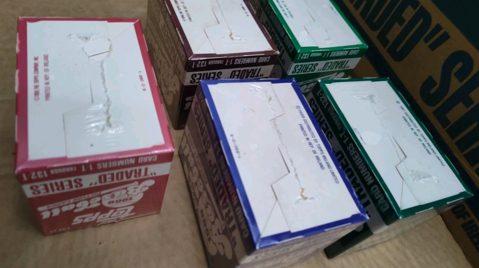 LOT of 5 Topps Traded Baseball Set Box 1987 1988 1989 1990 1991 HOLOGRAM +SEALED