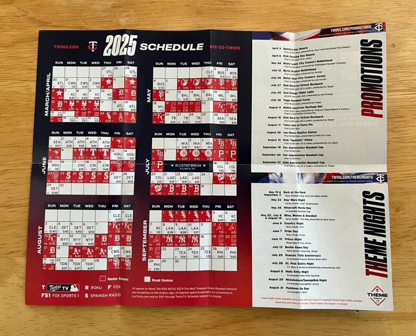 POCKET SPORTS SCHEDULES, MLB, NFL, BASEBALL, FOOTBALL – VARIOUS SPORTS & YEARS