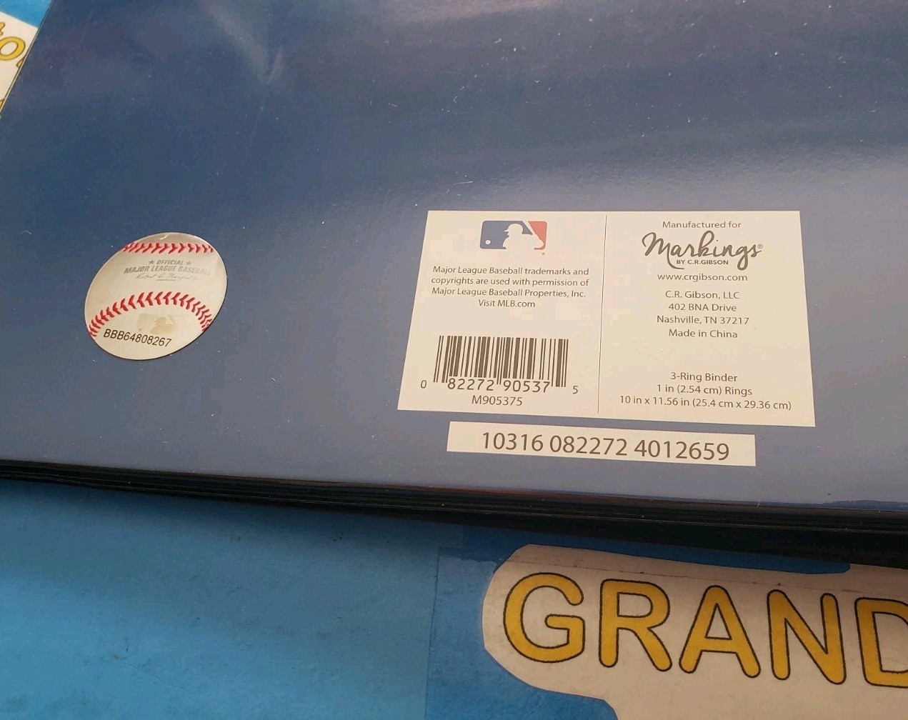 LOT OF 2 MLB CHICAGO CUBS 1-INCH 3-RING BINDER Markings Gibson School Collecting