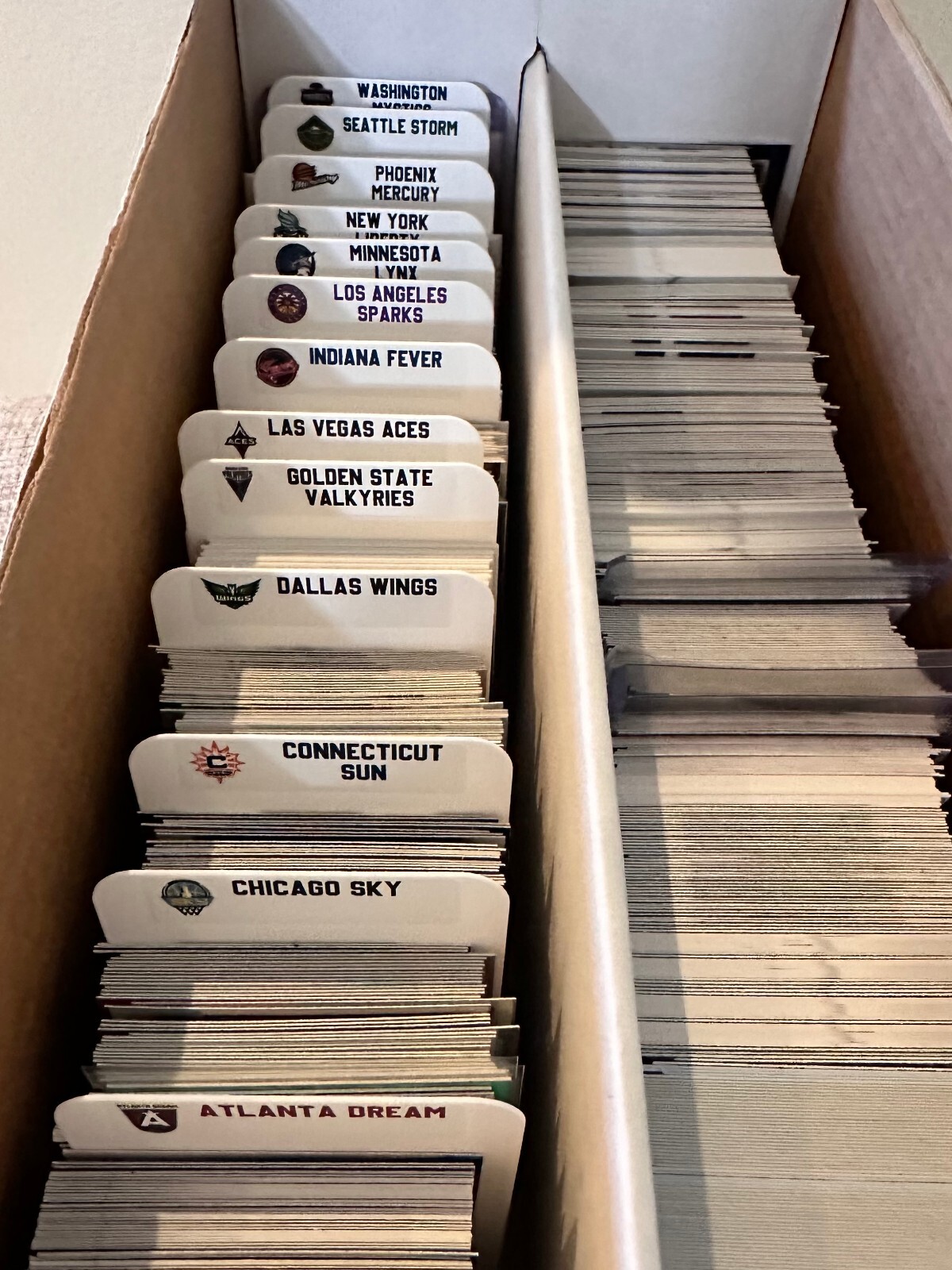 (13) TALL Sports Card Dividers with 13 FREE WNBA Teams Logos Labels