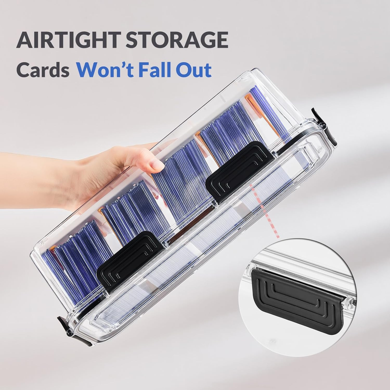 Toploader Storage Box Trading Card Storage Box with 5 Dividers 2 Pack