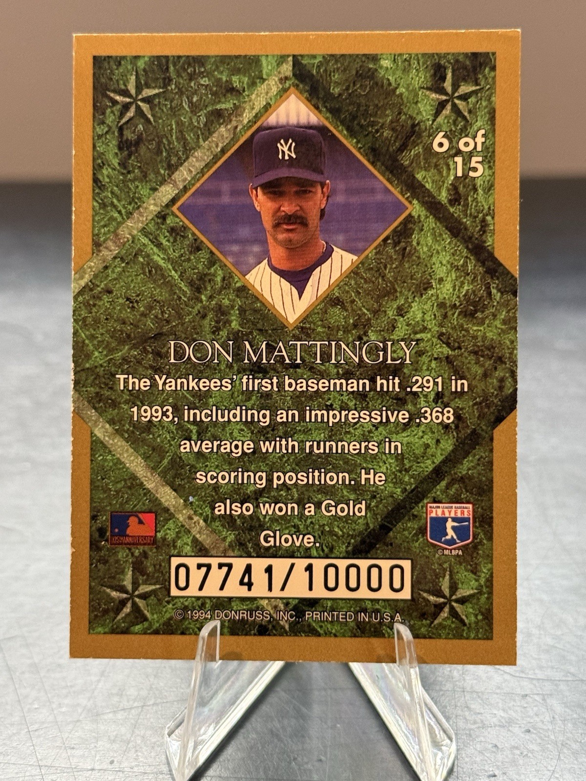 1994 Leaf – Gold Leaf Stars Don Mattingly #6 /10000
