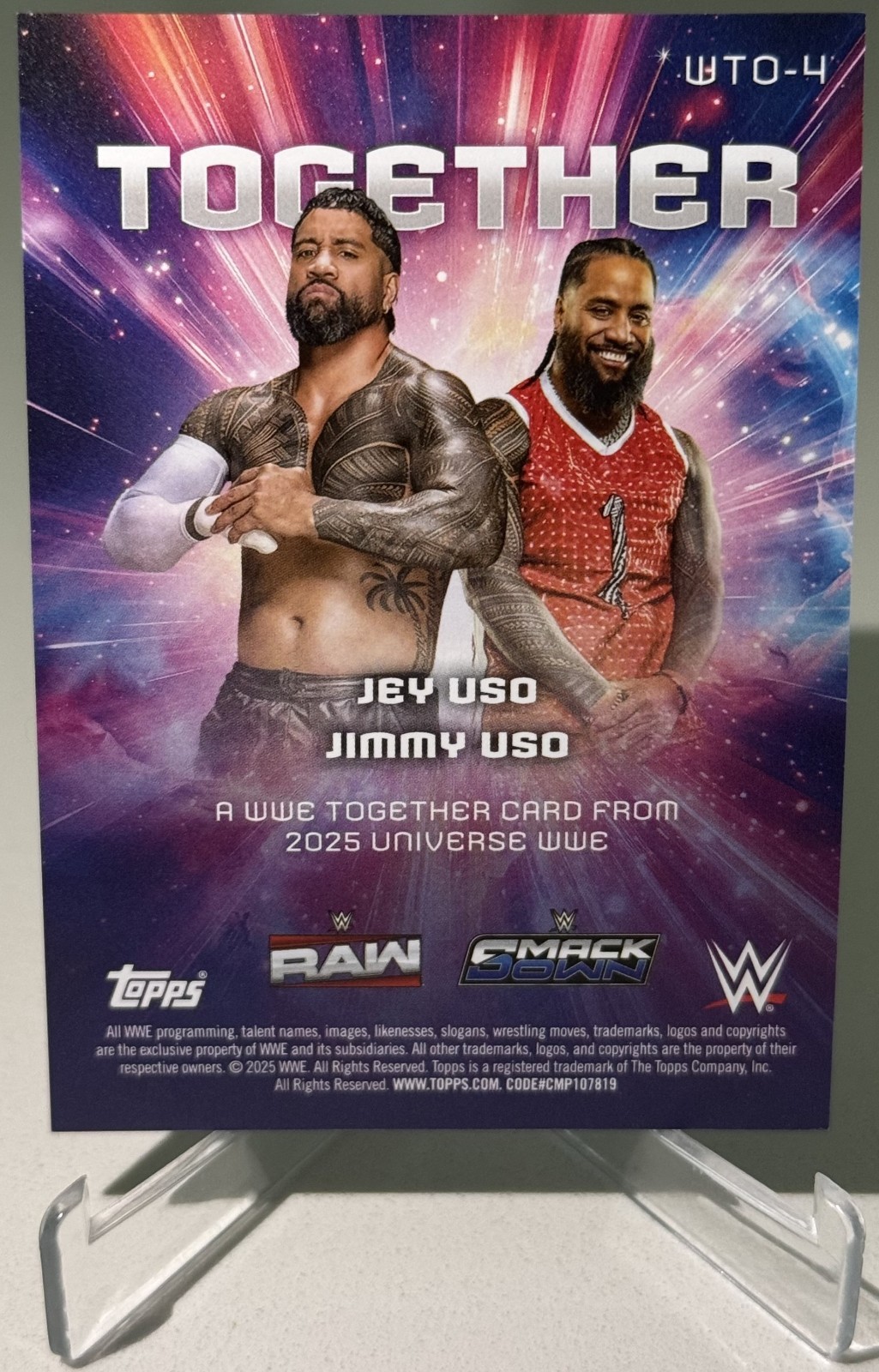 2025 Topps Universe WWE – The Usos (Jey & Jimmy) – Together – Case Hit/SSP!