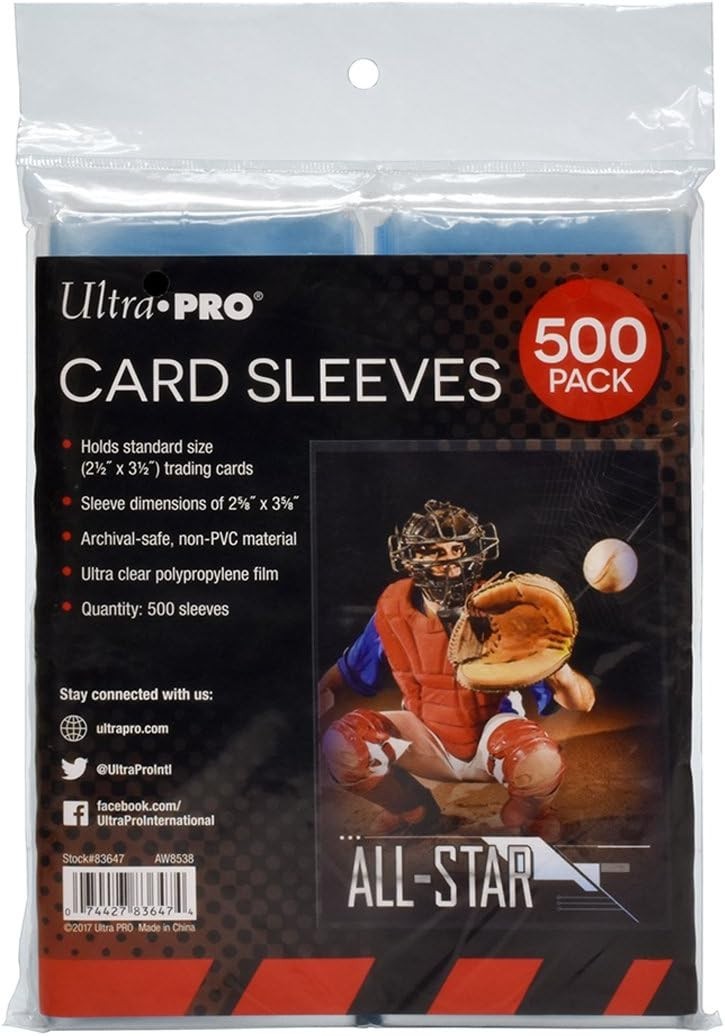 Clear Card Sleeves 2.5×3.5 Inch Pack of 500 Polypropylene Protectors for Trad…