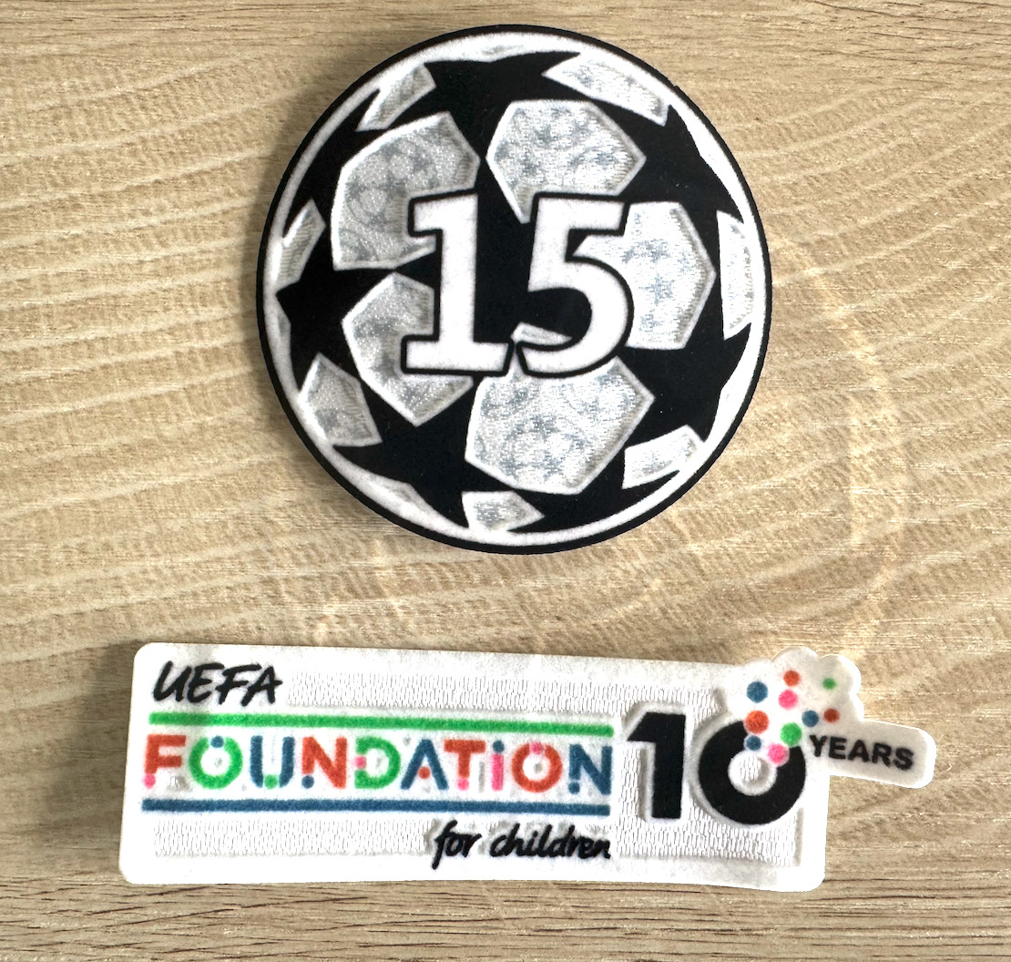 UEFA Champions League Starball + Foundation Patch Badge Set UCL