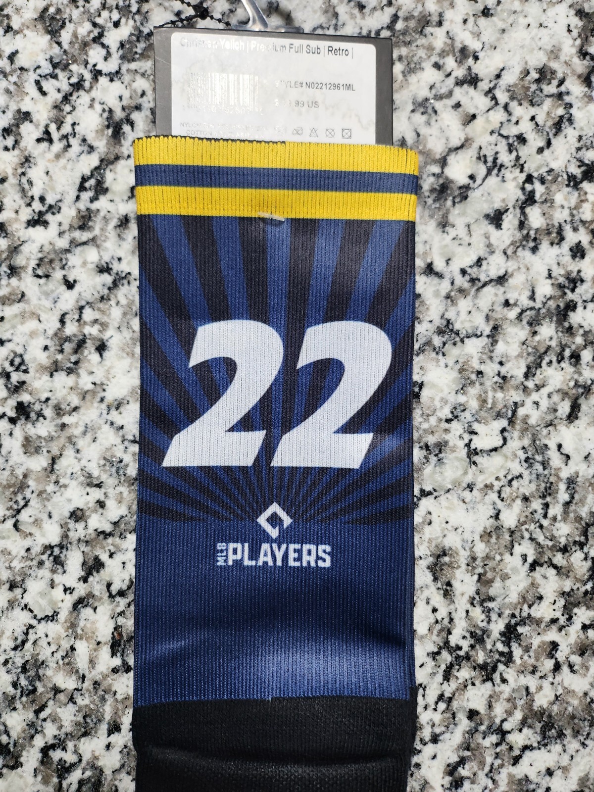 Strideline Christian Yelich Milwaukee Brewers 22 Authentic Premium Socks Crew