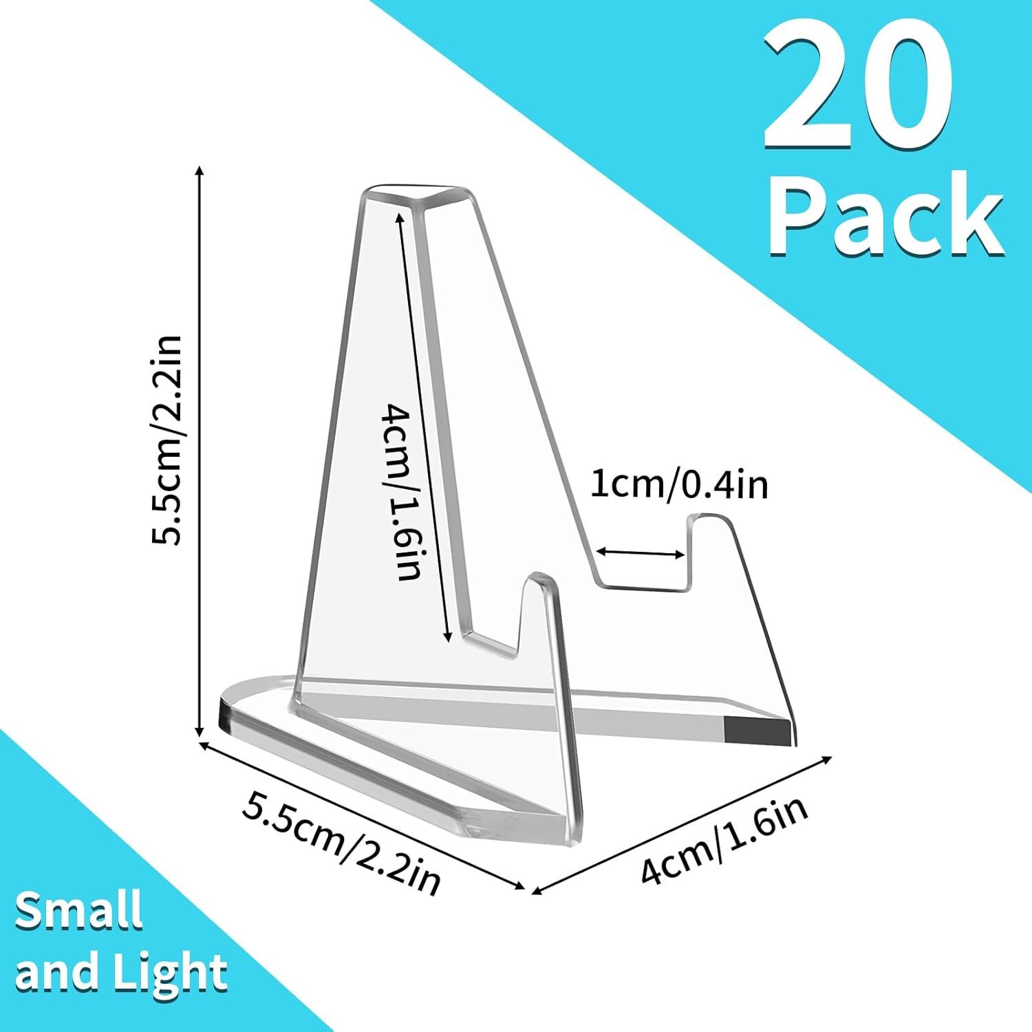 Sturdy Clear Acrylic Display Stands Holder for PSA Graded Cards, Coins 20-100Pcs