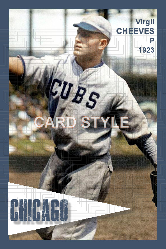 Virgil Cheeves – 1923 Chicago Cubs – choose a size – colorized print