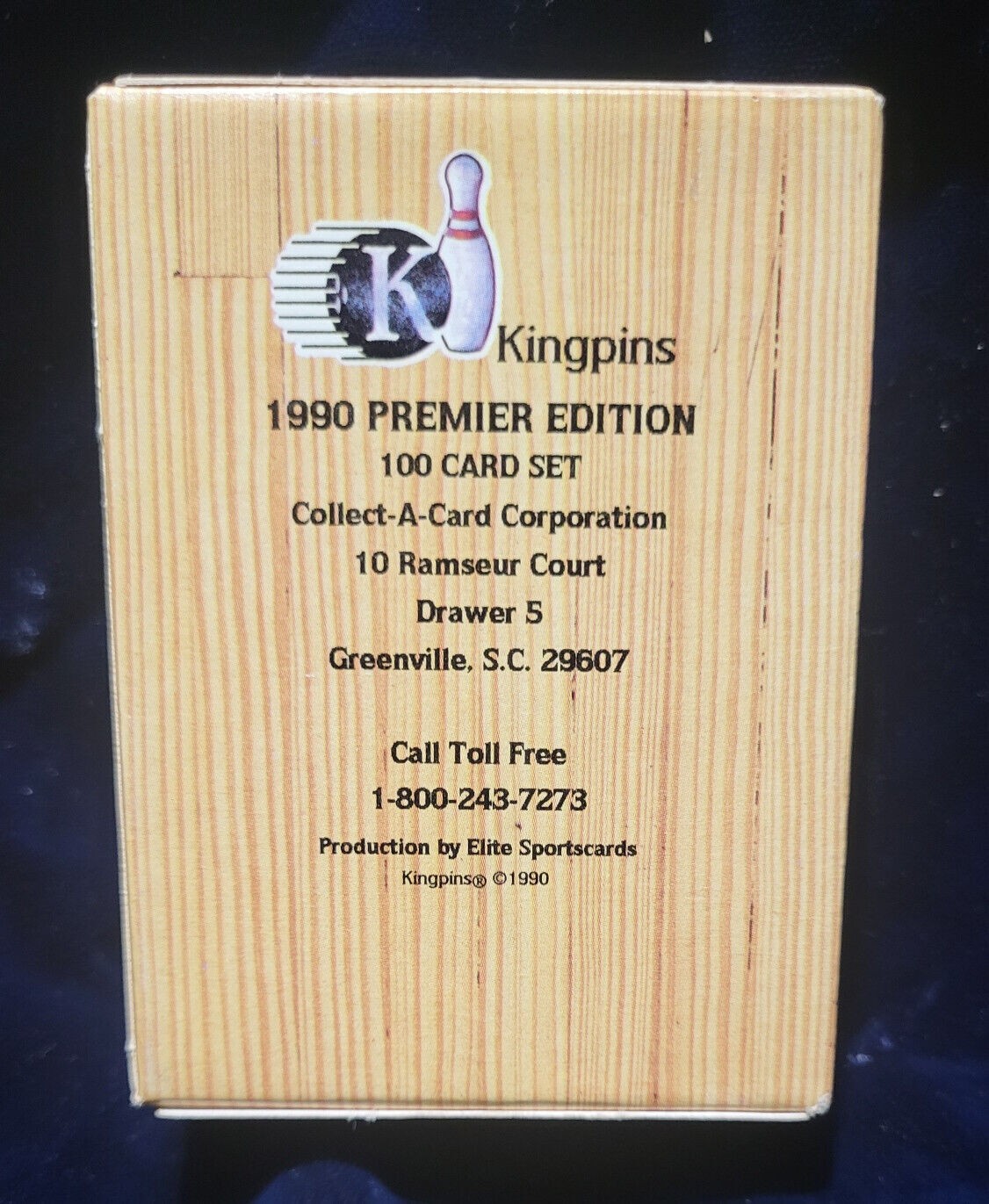 BOWLING 1990 Kingpins Premier Edition FACTORY 100 CARD SET SEALED IN BOX #23