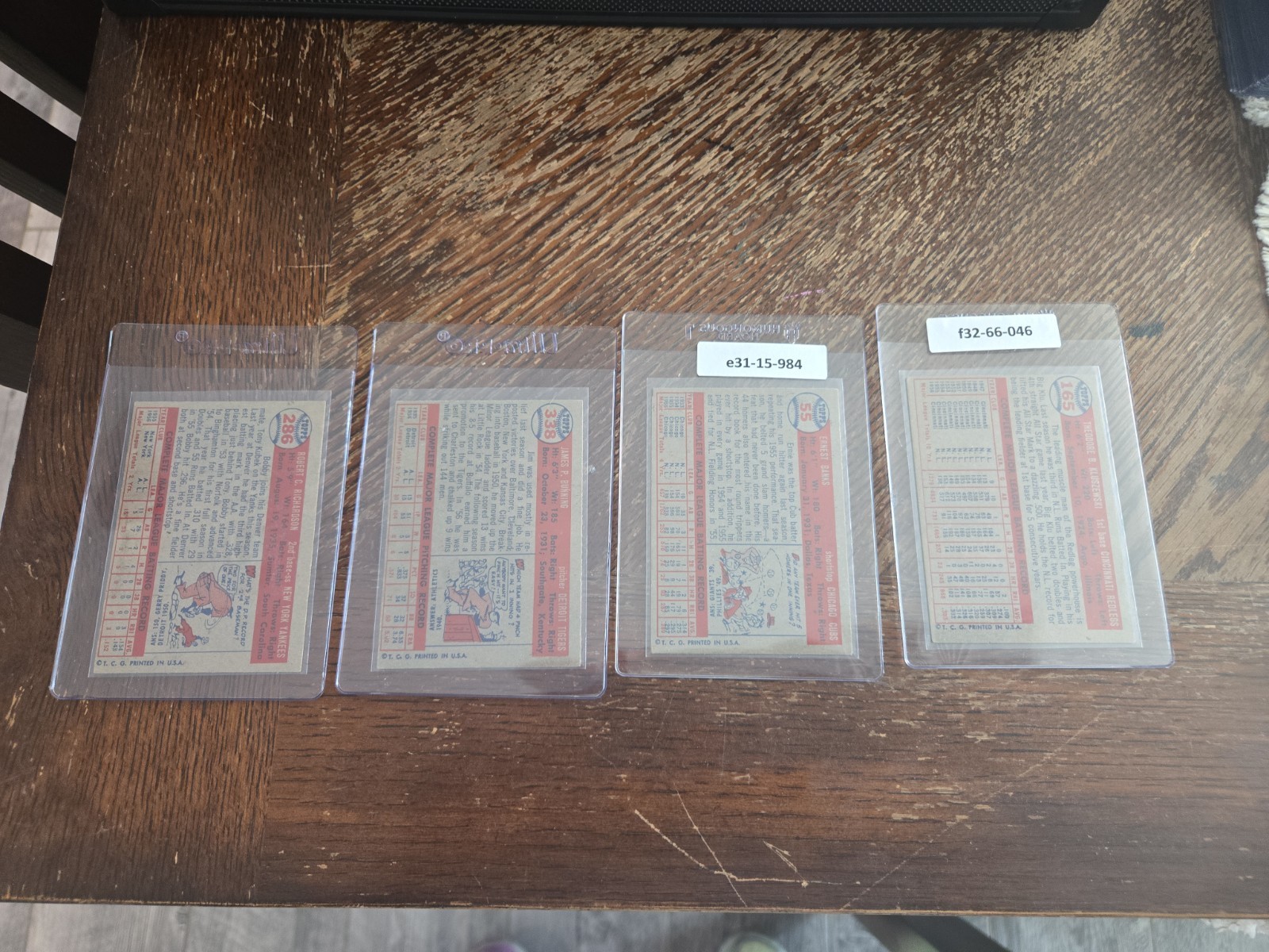 1957 topps lot of 4