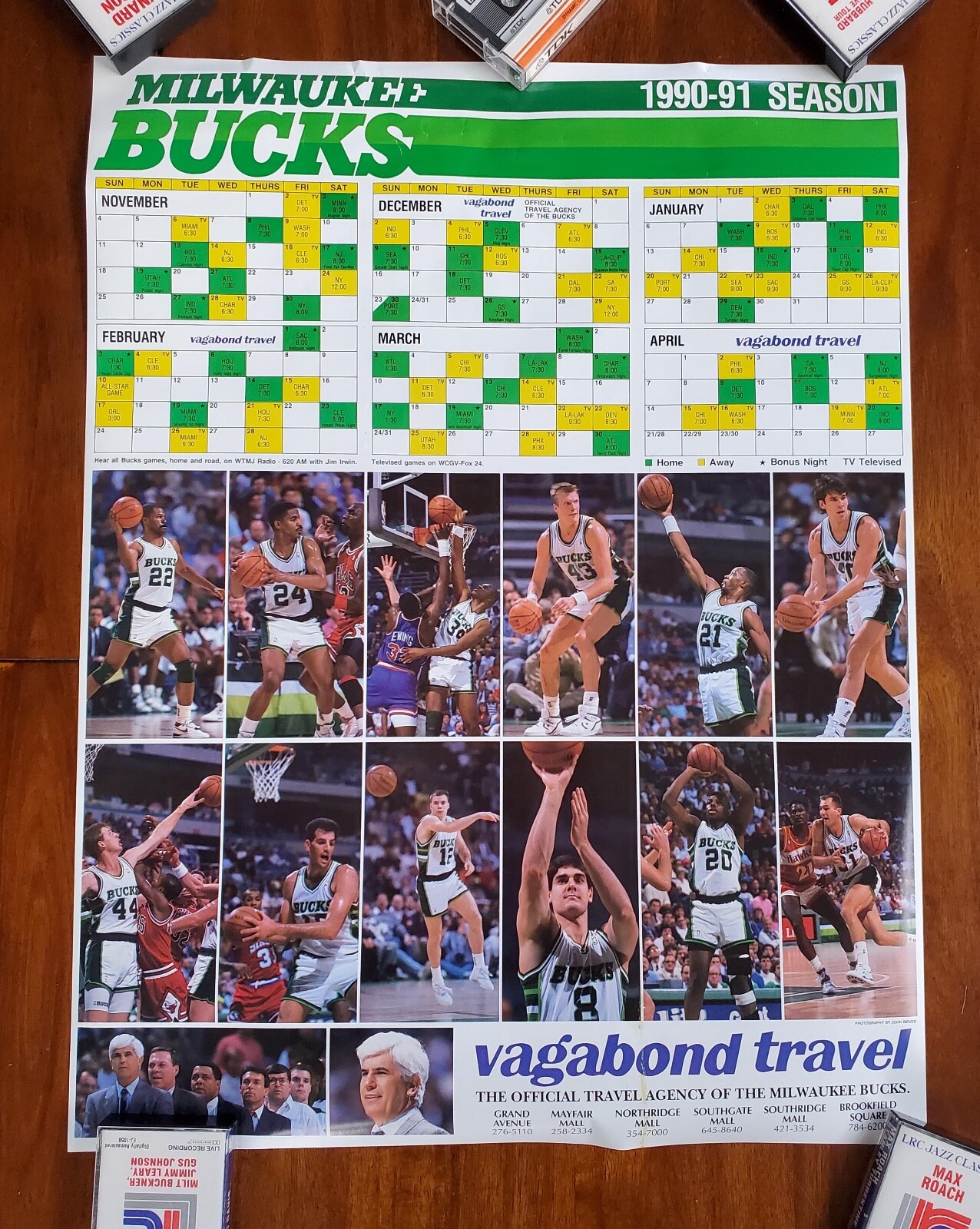 Vintage Milwaukee Bucks Poster Option PICK 1: Nice Moves, Moses Malone, Pollard