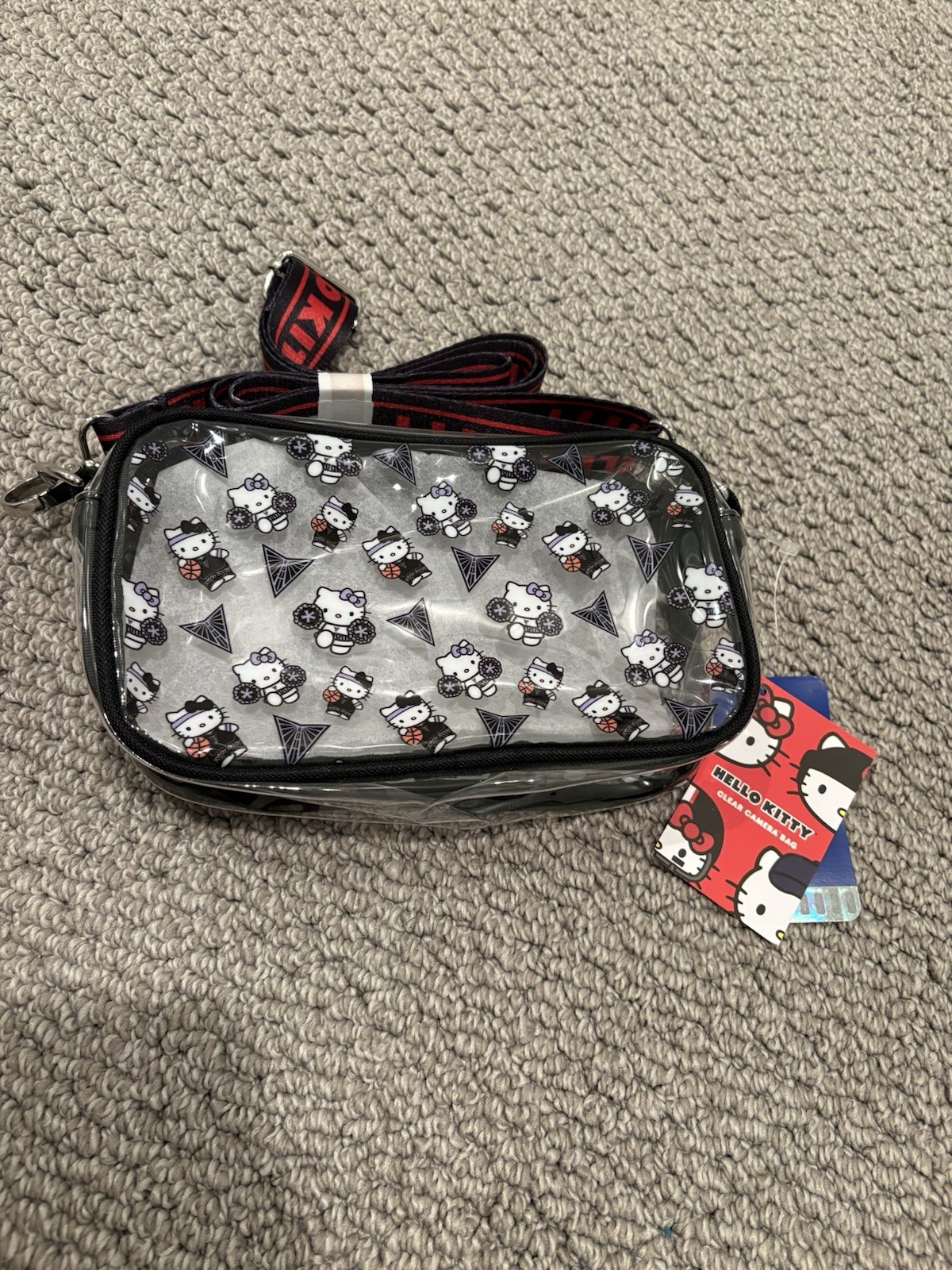 NEW W/ TAGS – Golden State Valkyries Hello Kitty Clear Crossbody Bag