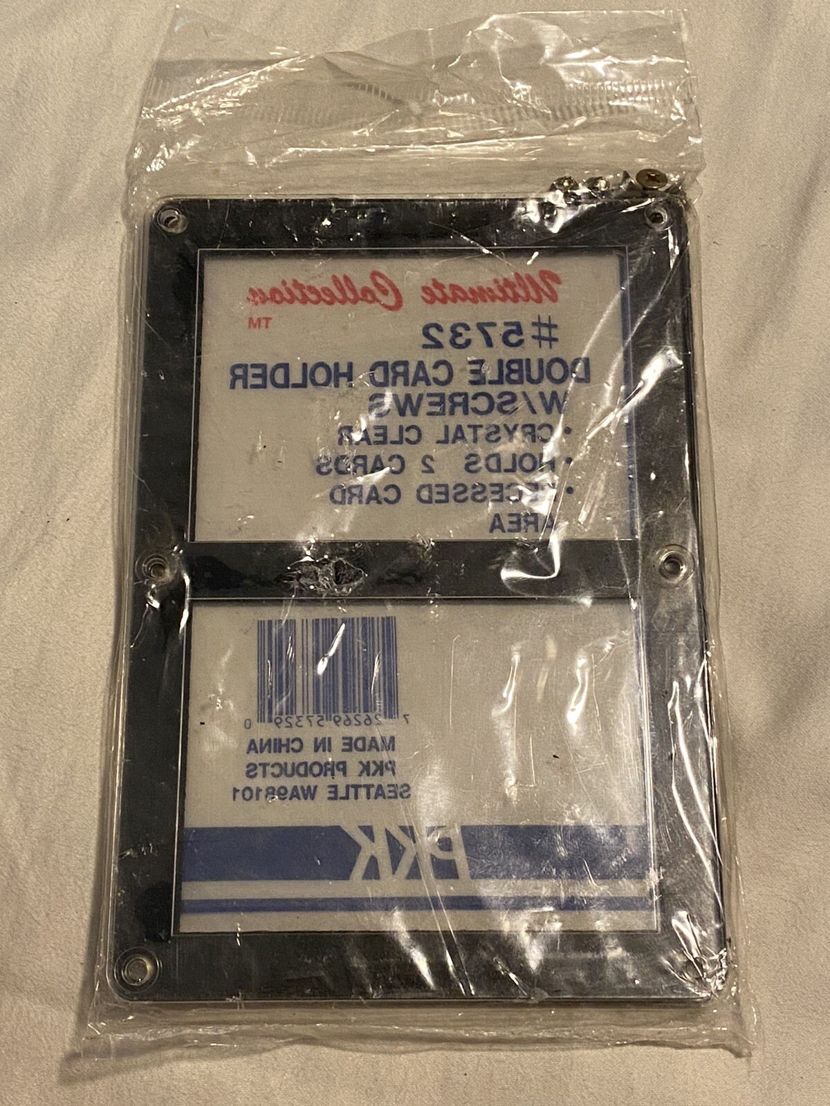 PKK Ultimate Collection #5732 Black Border Double Trading Card Holder NOS