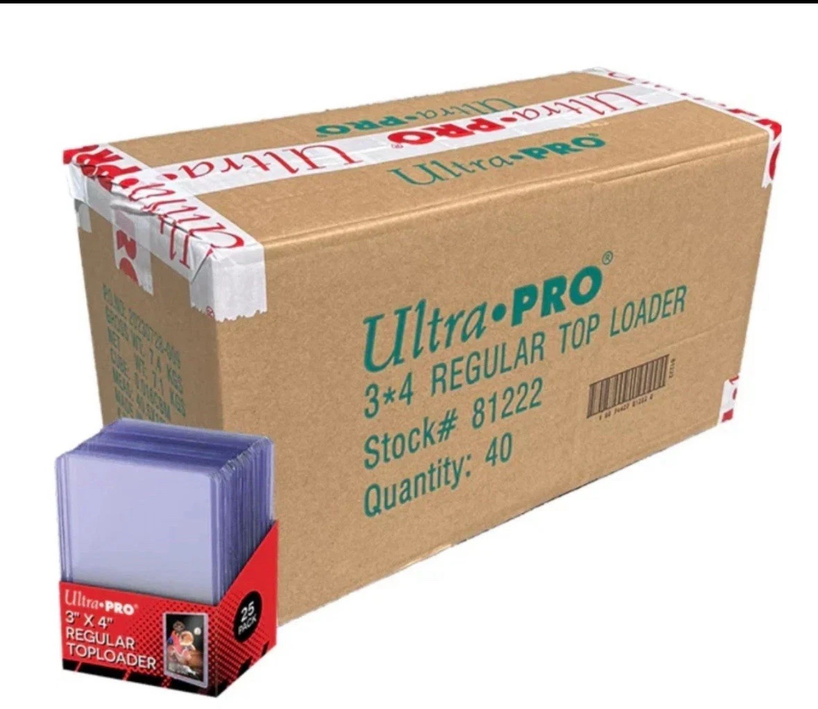 SEALED CASE 40x 81222 Ultra Pro 3″x4″ Regular Toploader 25 Pack (1000)