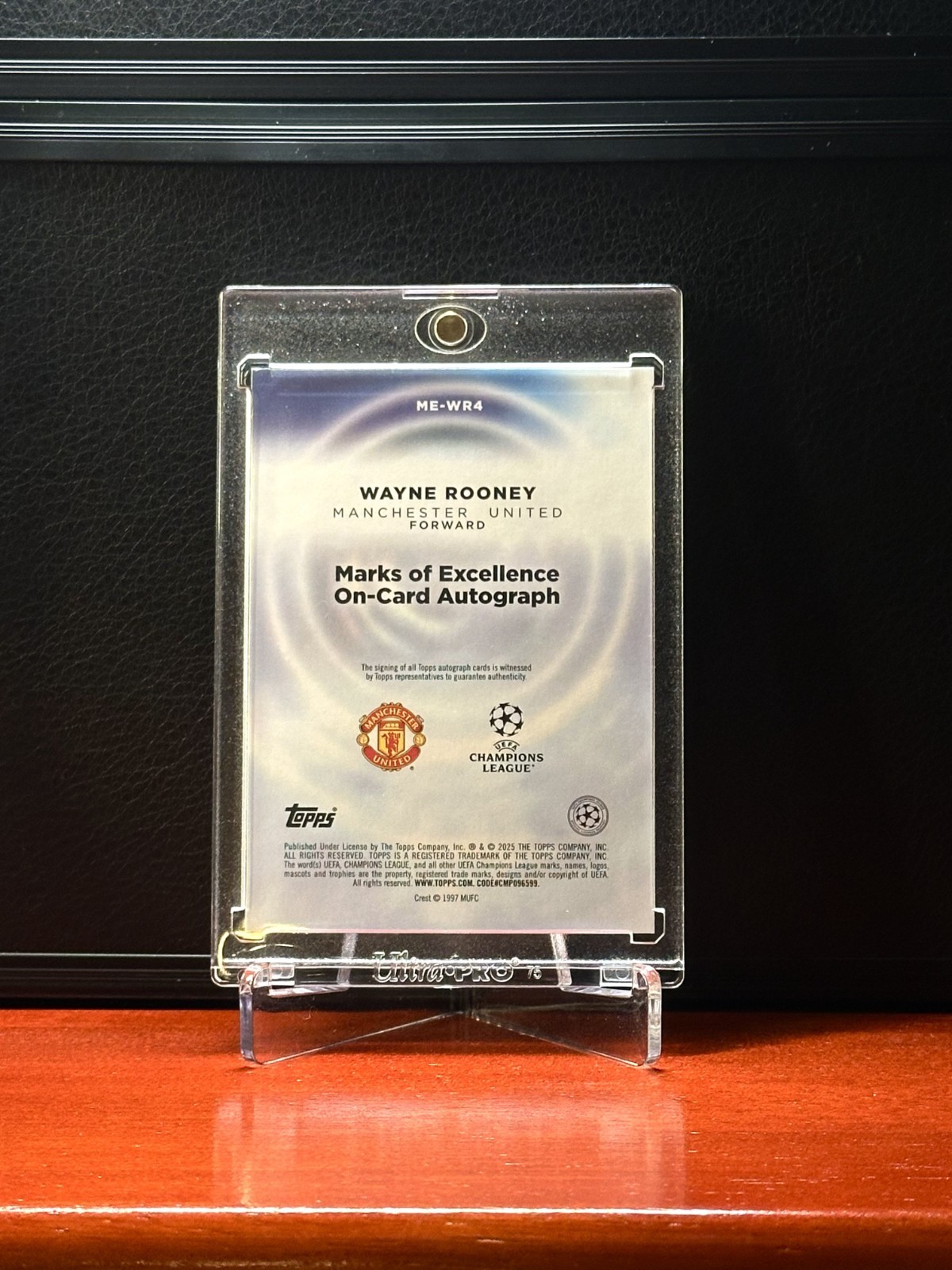 Wayne Rooney Auto ON Card /50 | 2025 Topps Marks of Excellence Man Utd
