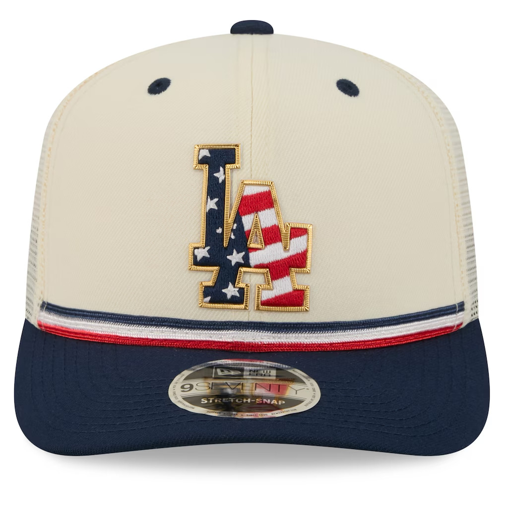 Los Angeles Dodgers New Era USA 250 4th of July 9SEVENTY Adjustable Trucker Hat