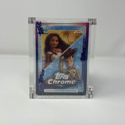 Acrylic Display Case Magnetic Lid FITS 2026 Topps Chrome DISNEY Blaster Box
