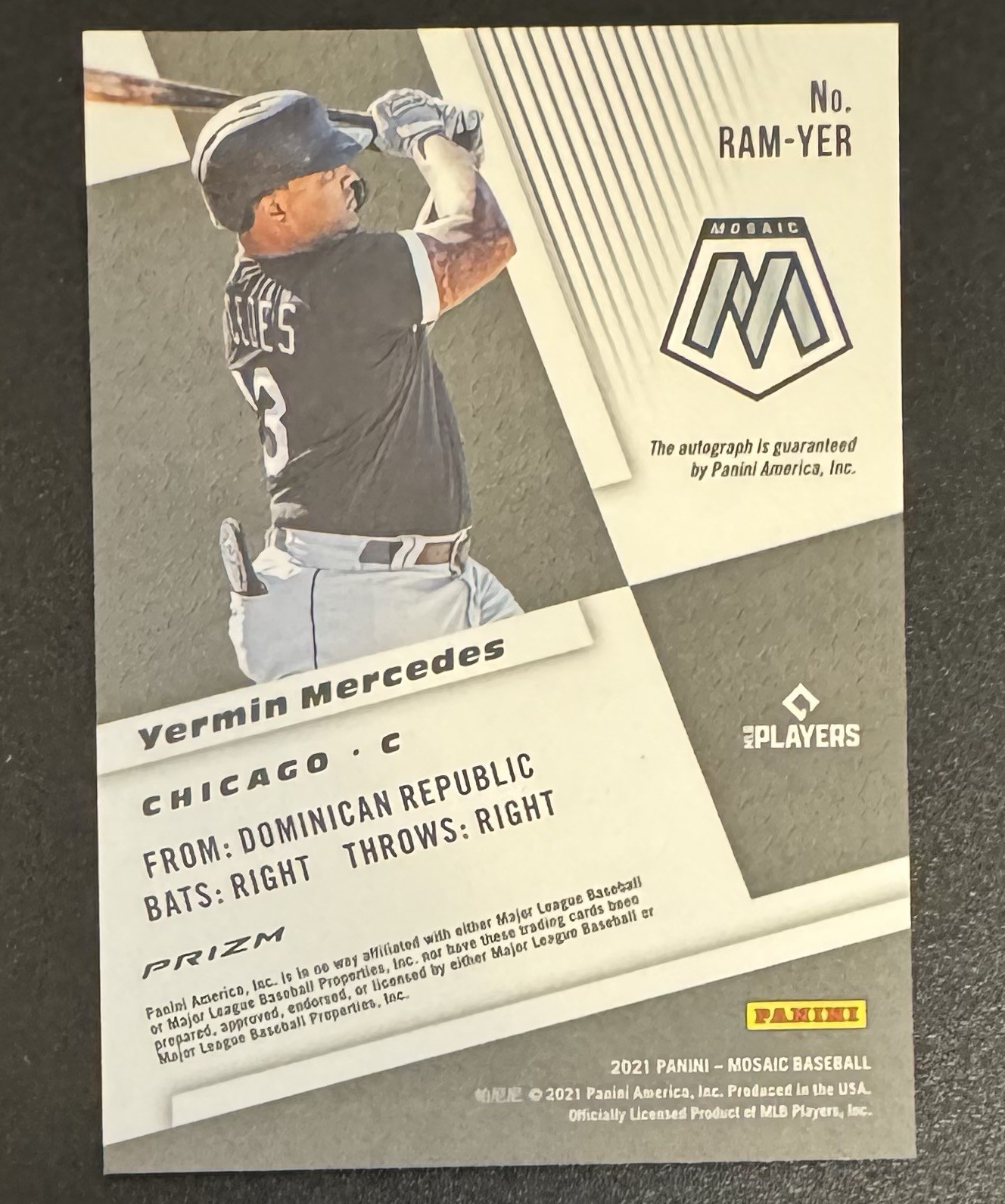 Yermin Mercedes 2021 Panini Mosaic ROOKIE Autographs Red AUTO Mosaic #RAM-YER