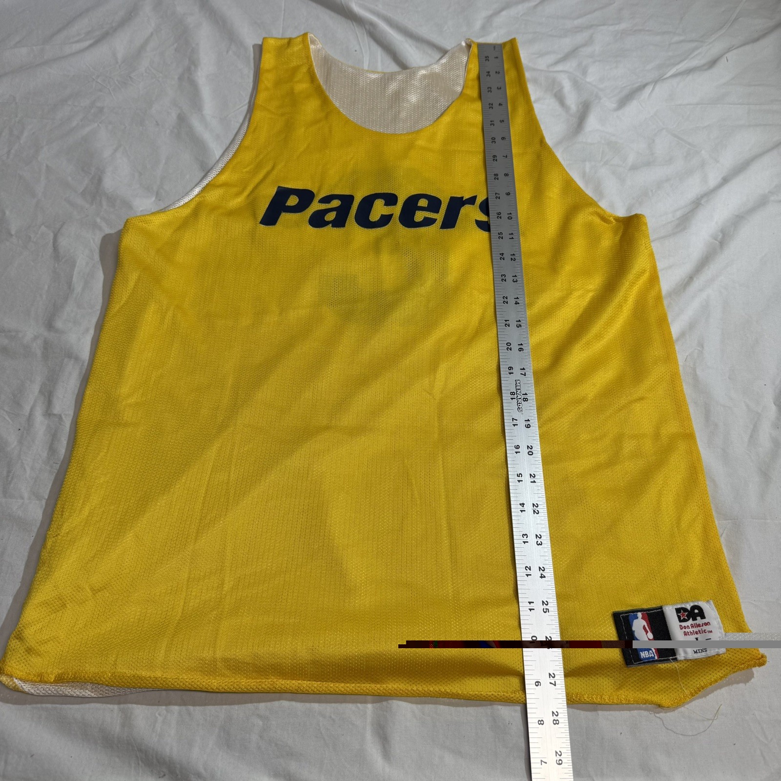 Vintage NBA Indiana Pacers # 3 Reversible Practice Jersey Men Large Don Alleson