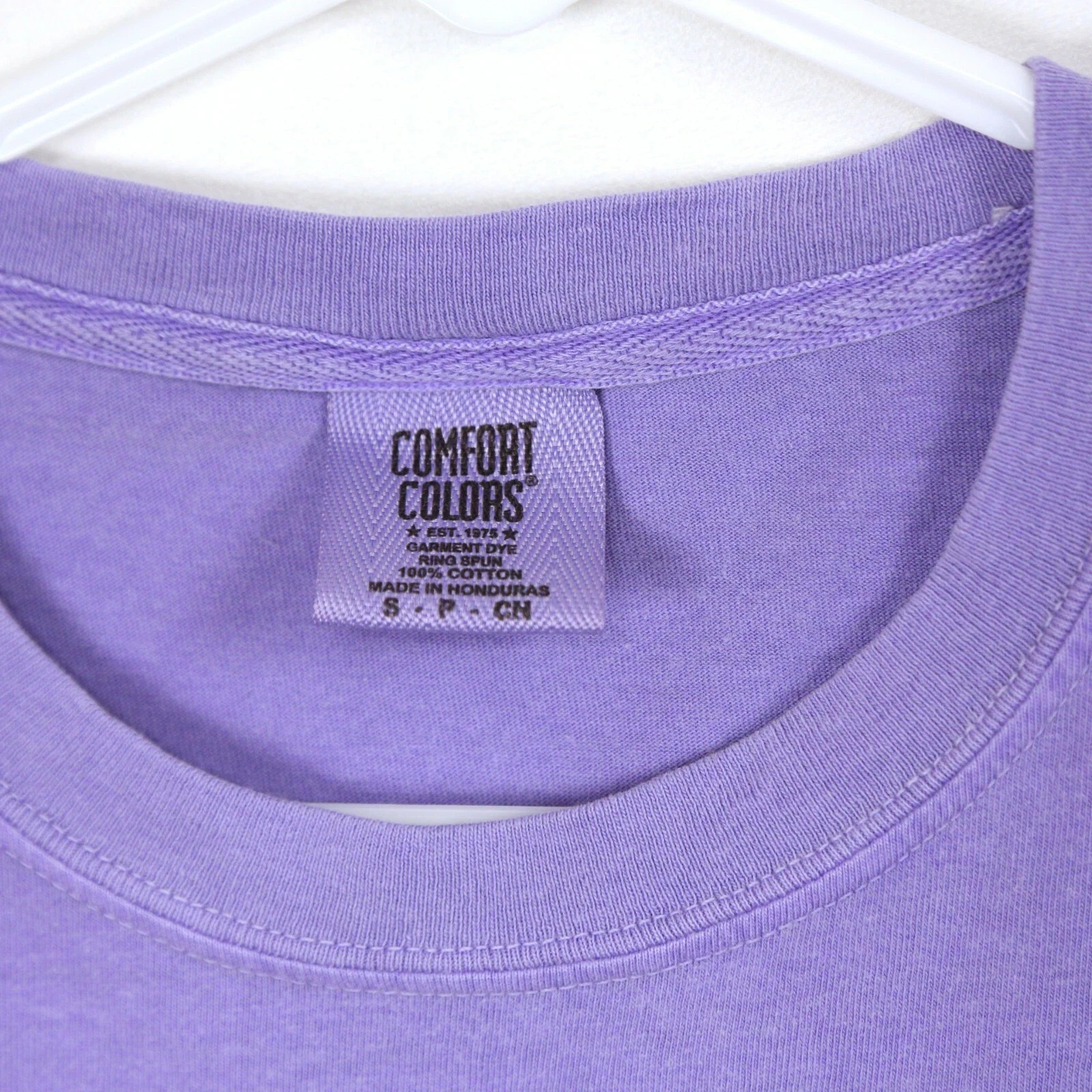 Clemson Tigers Comfort Colors T-Shirt Geometric Purple Small Womens